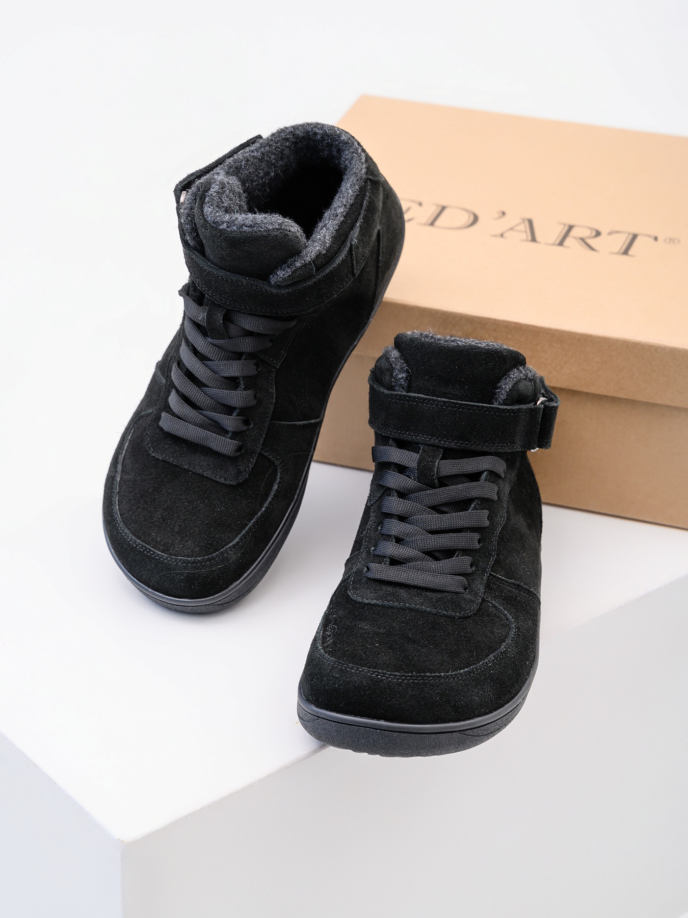 картинка Босоногие ботинки  ED'ART 211.NATA'bl.Черная замша от интернет магазина