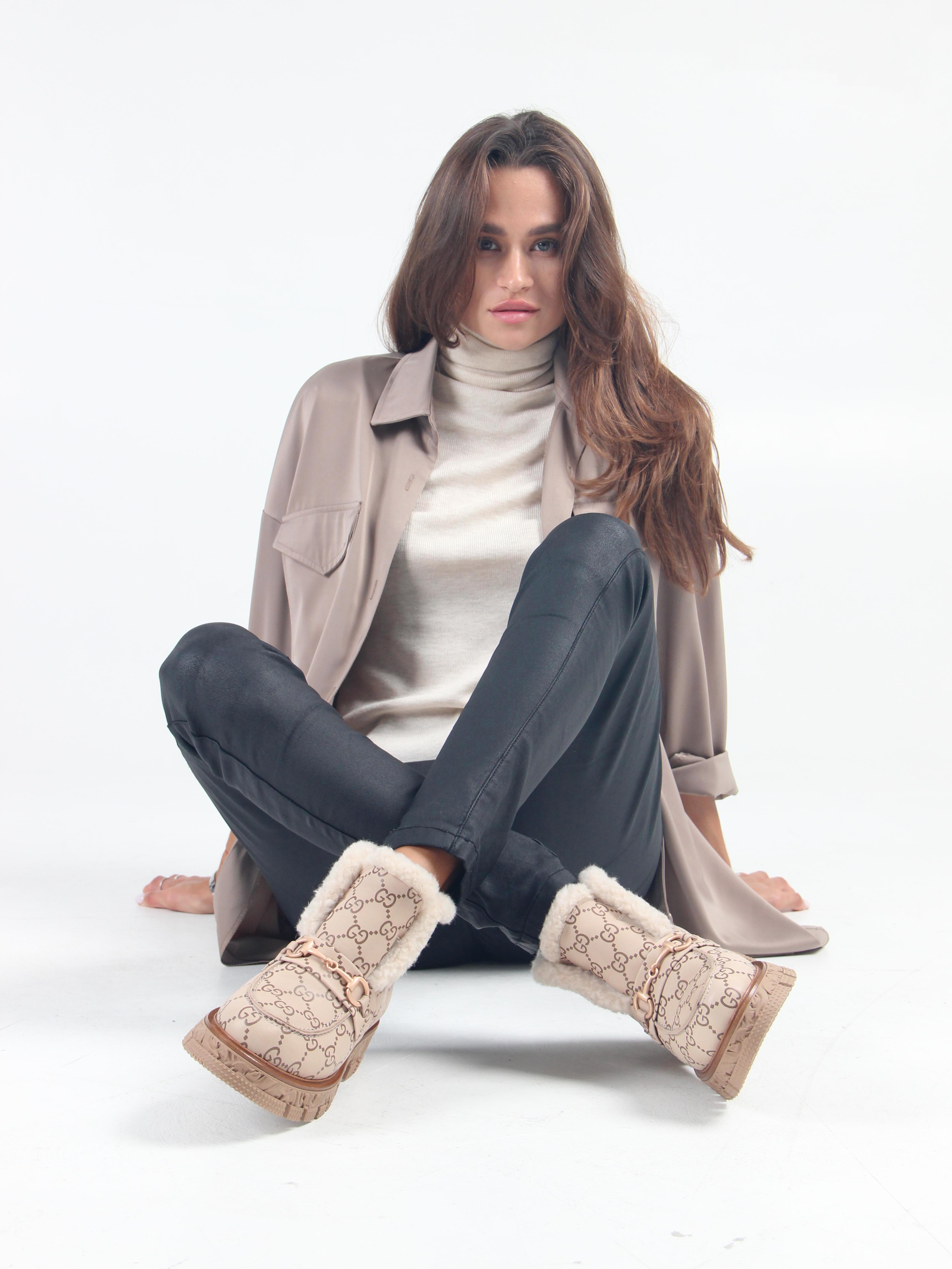 картинка Ботинки ED'ART 307. PODYUM141 'br. бежевый гучи коричневый от интернет магазина