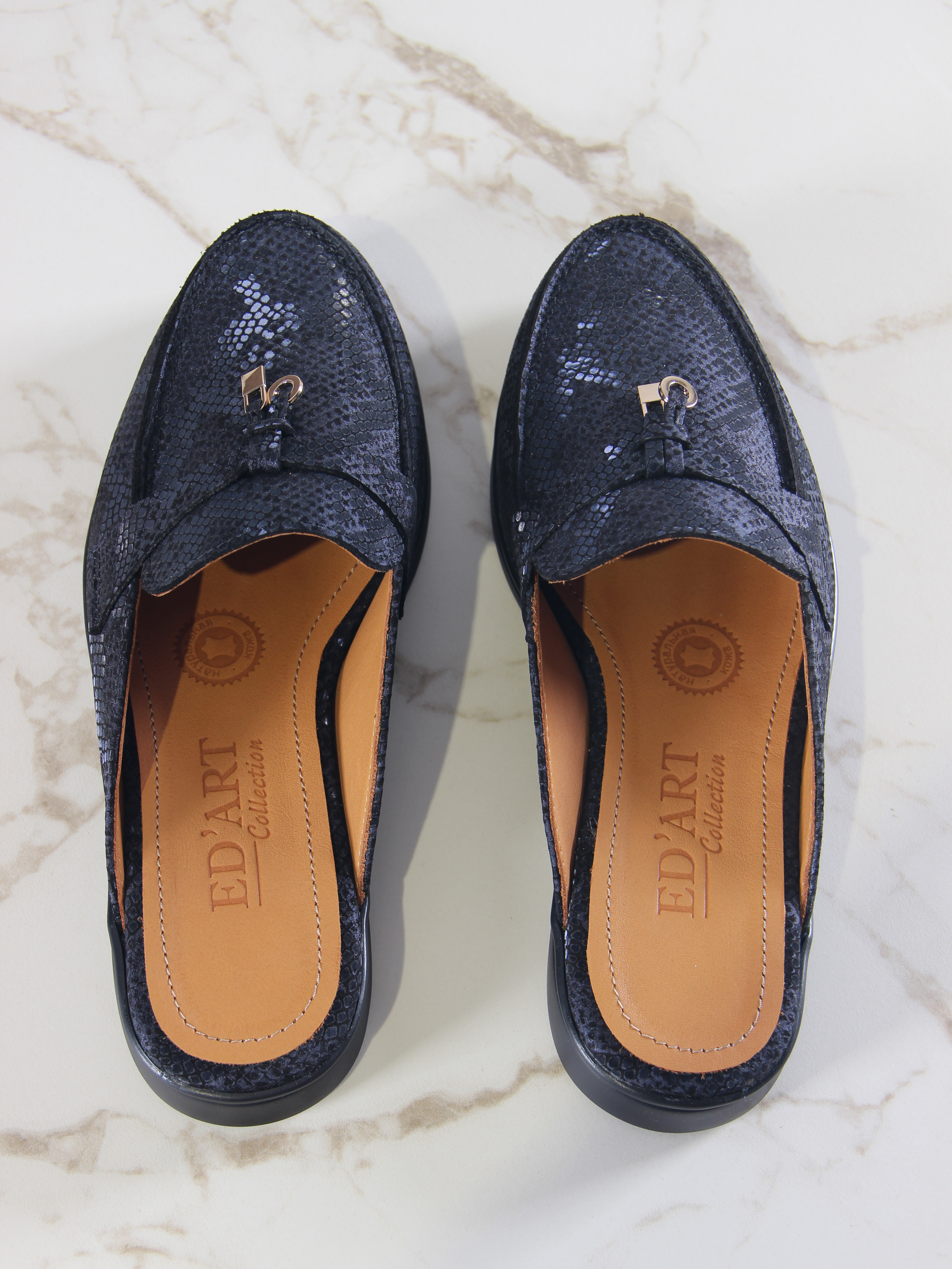 картинка Мюли ED'ART 1070.2614'bl. синяя мамба от интернет магазина