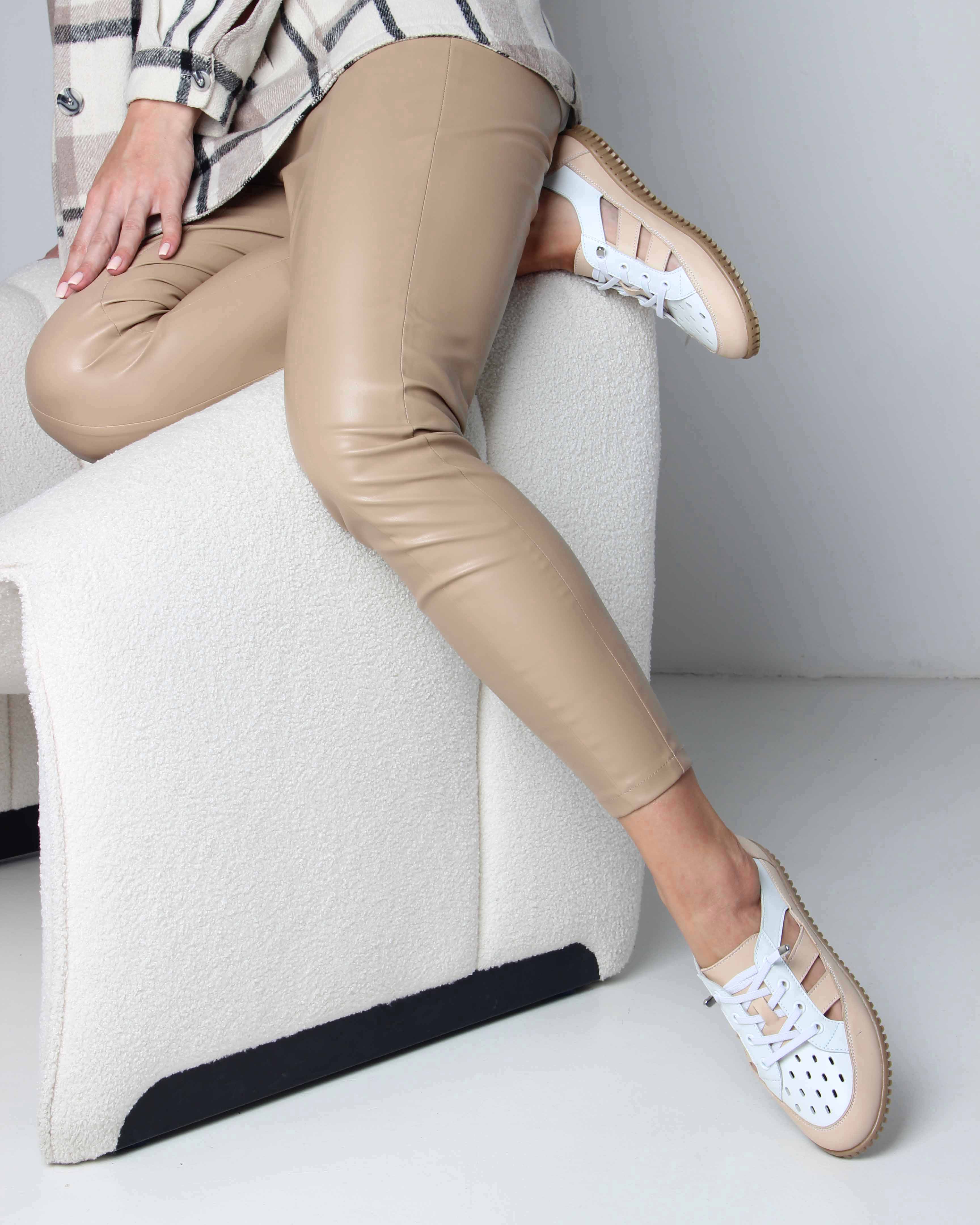 картинка Слипоны ED'ART 165.8000'be. белый-бежевый от интернет магазина