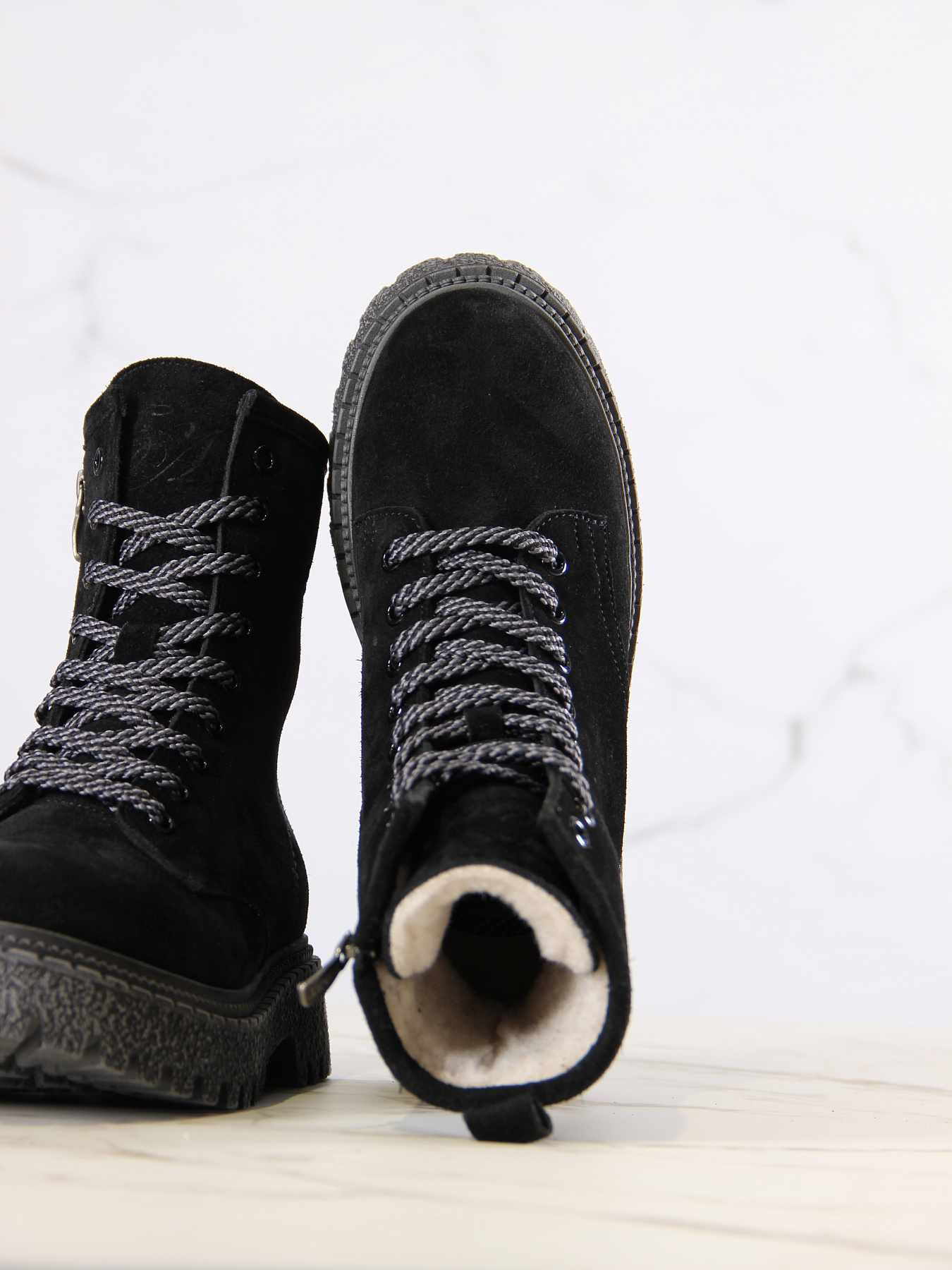 картинка Ботинки ED'ART 327.22511'gr. Черные замша от интернет магазина