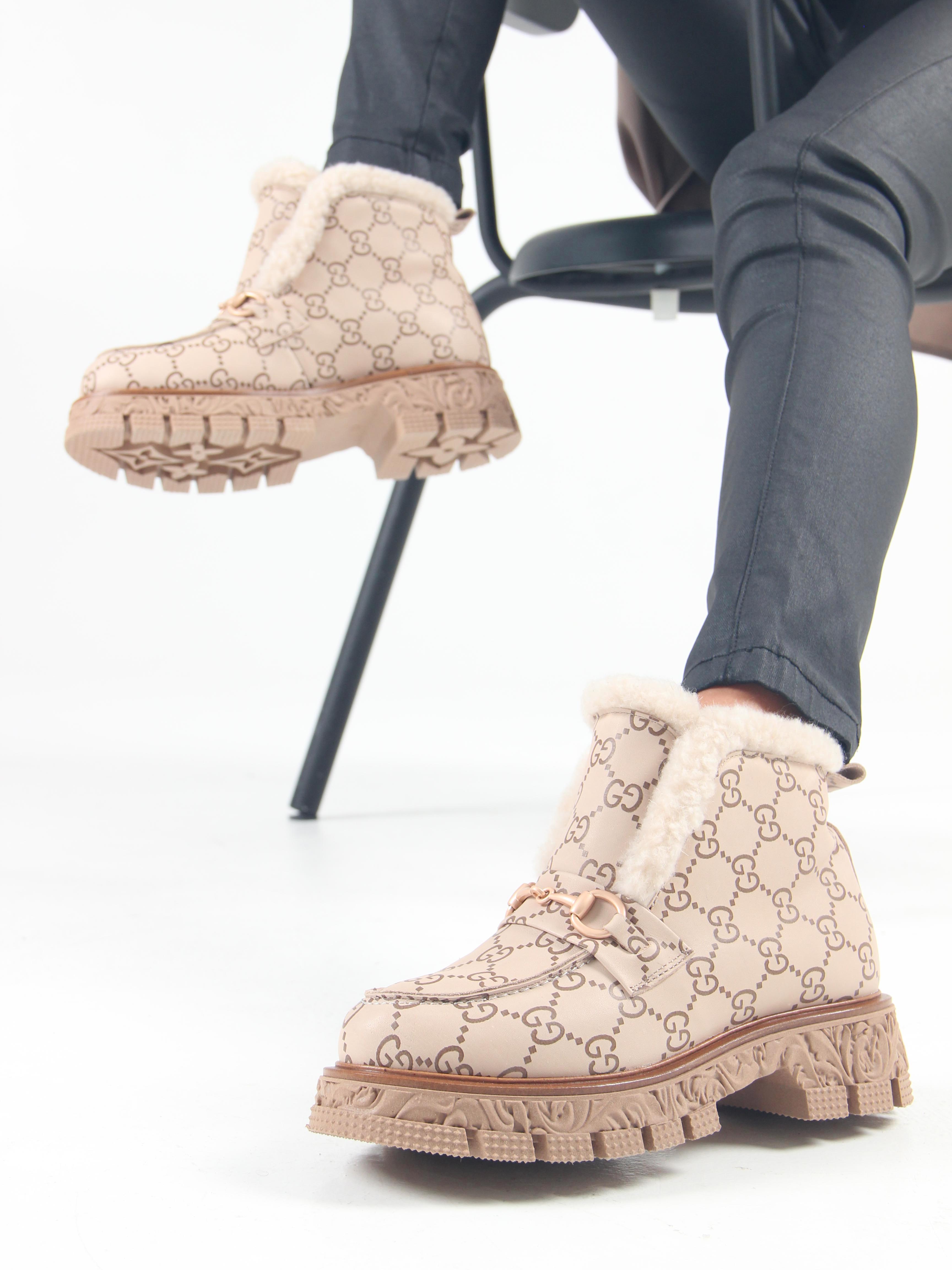 картинка Ботинки ED'ART 307. PODYUM141 'br. бежевый гучи коричневый от интернет магазина