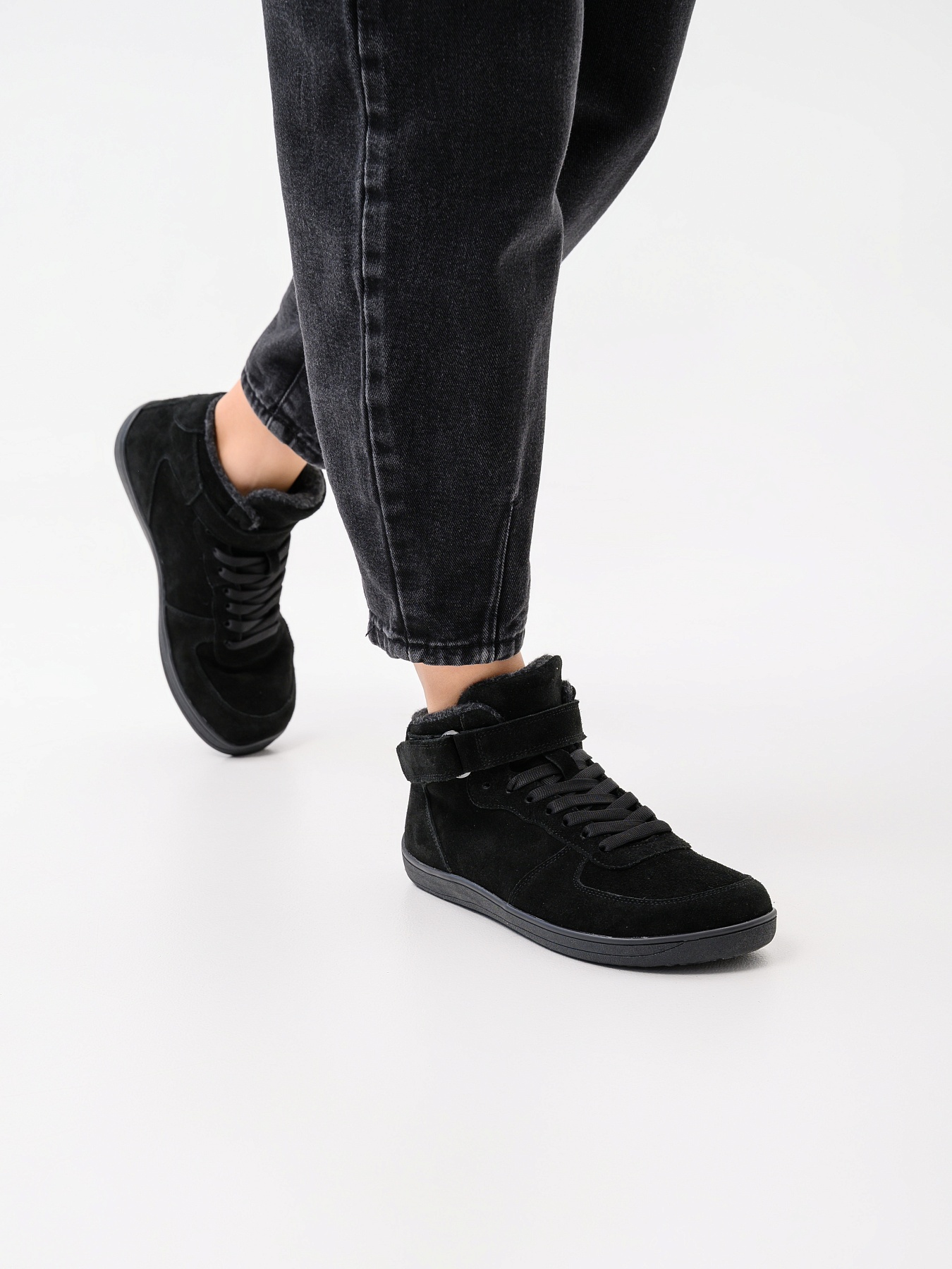 картинка Босоногие ботинки  ED'ART 211.NATA'bl.Черная замша от интернет магазина