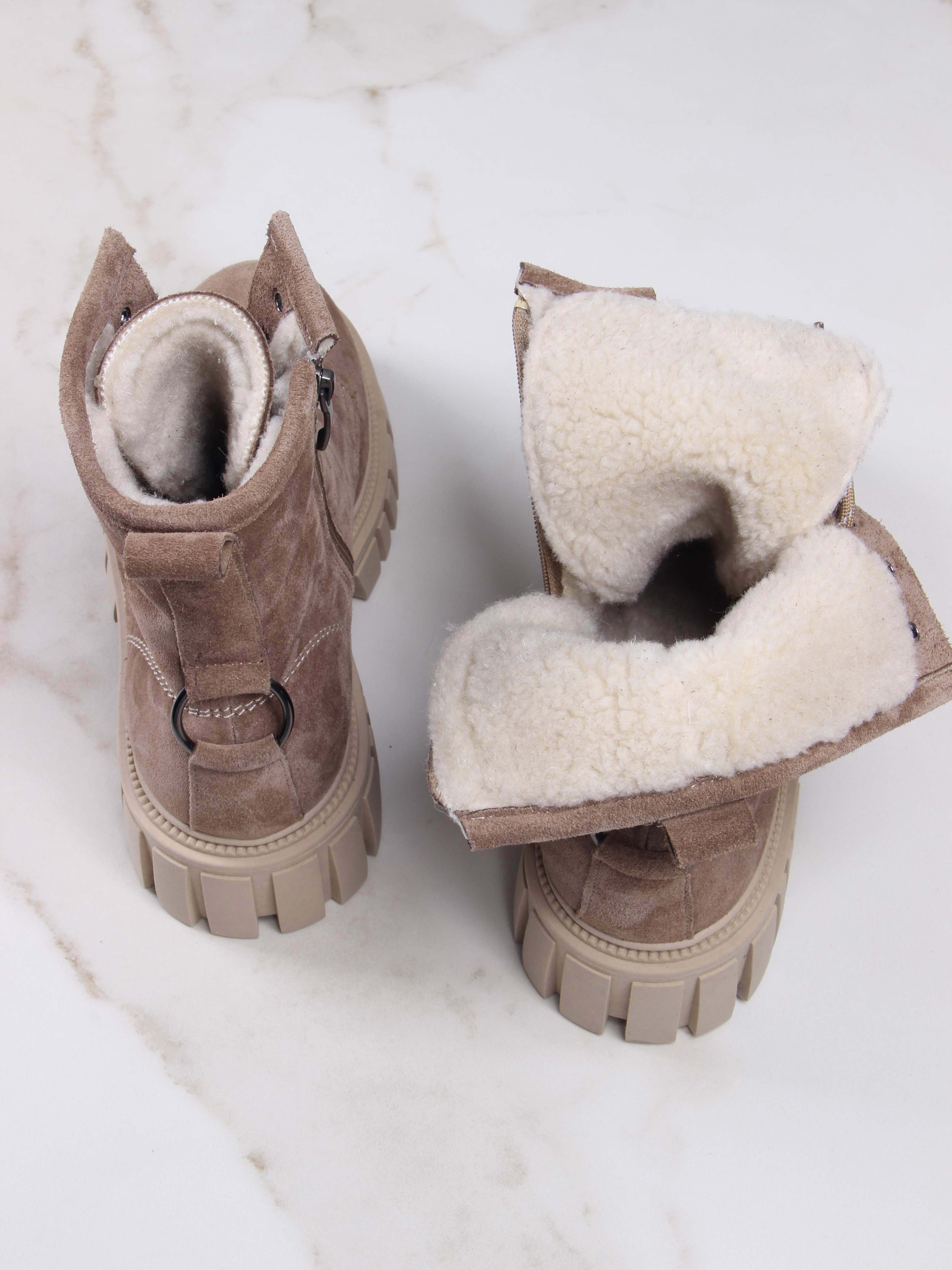 картинка Ботинки ED'ART 329.21153'bе. серо коричневый замша от интернет магазина