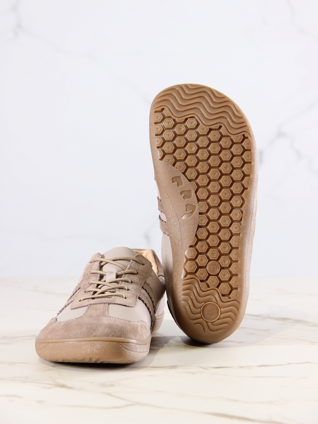 картинка Босоногие кеды ED'ART 184.nata'br.Визон+капучино замша от интернет магазина