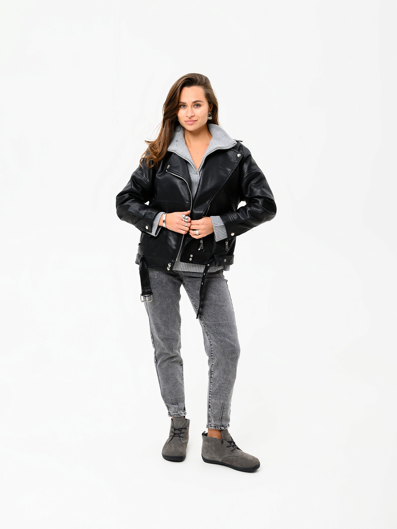 картинка Босоногие ботинки  ED'ART 208.NATA'bl. Серый замок замша от интернет магазина