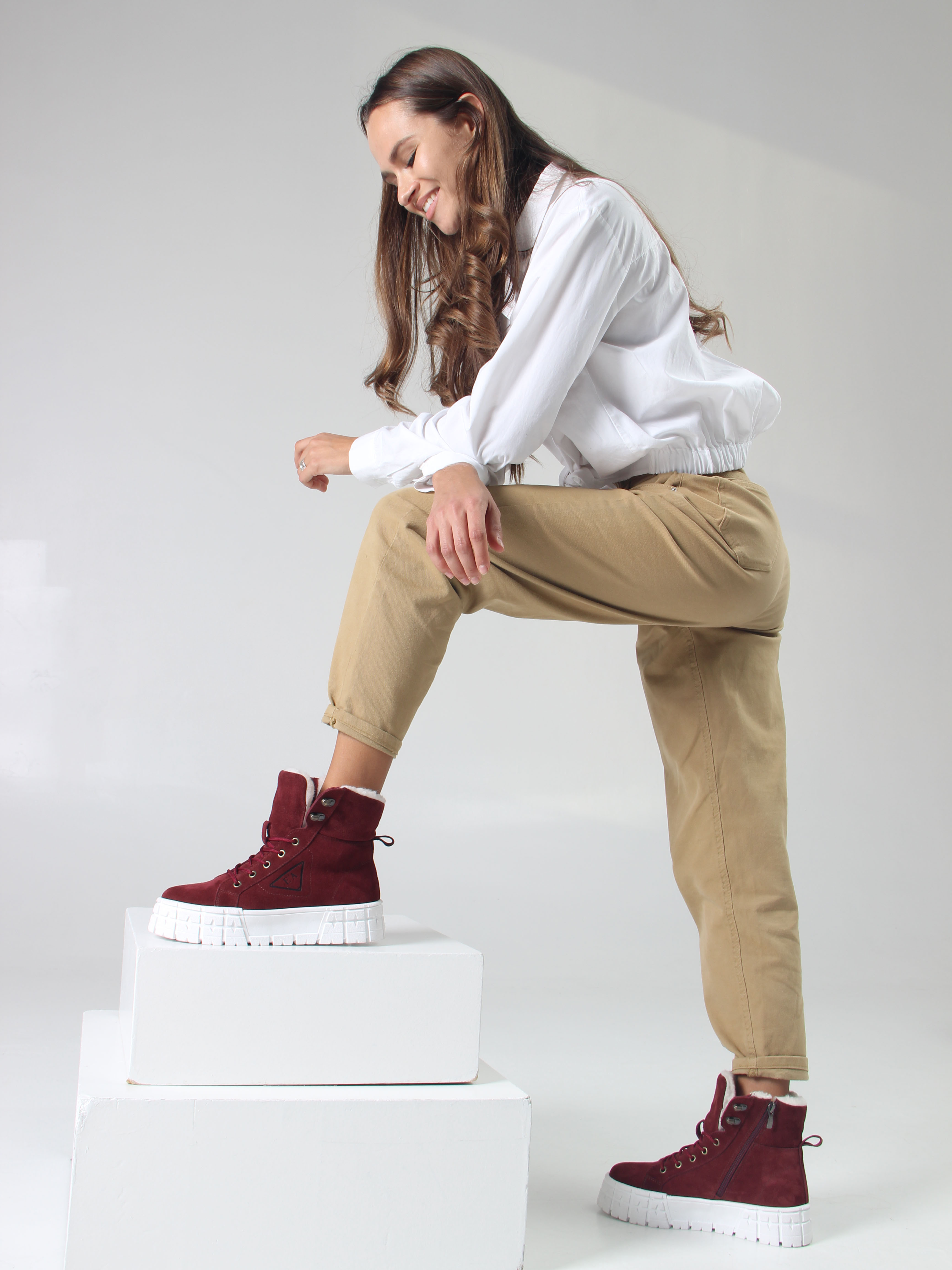 картинка Ботинки ED'ART 216.212131'w. бордо замша от интернет магазина