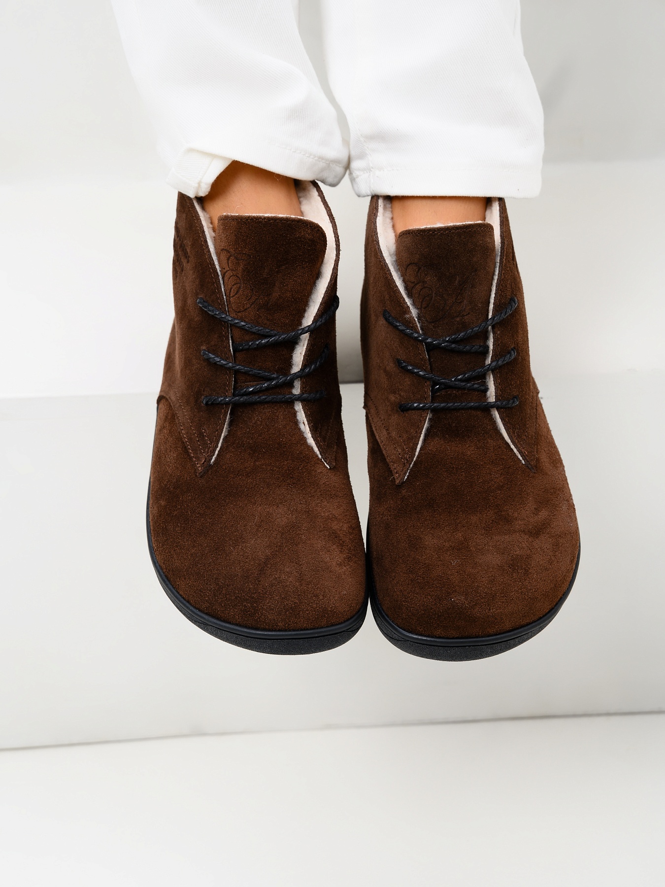 картинка Босоногие ботинки  ED'ART 208.NATA'bl.Коричневая замша от интернет магазина