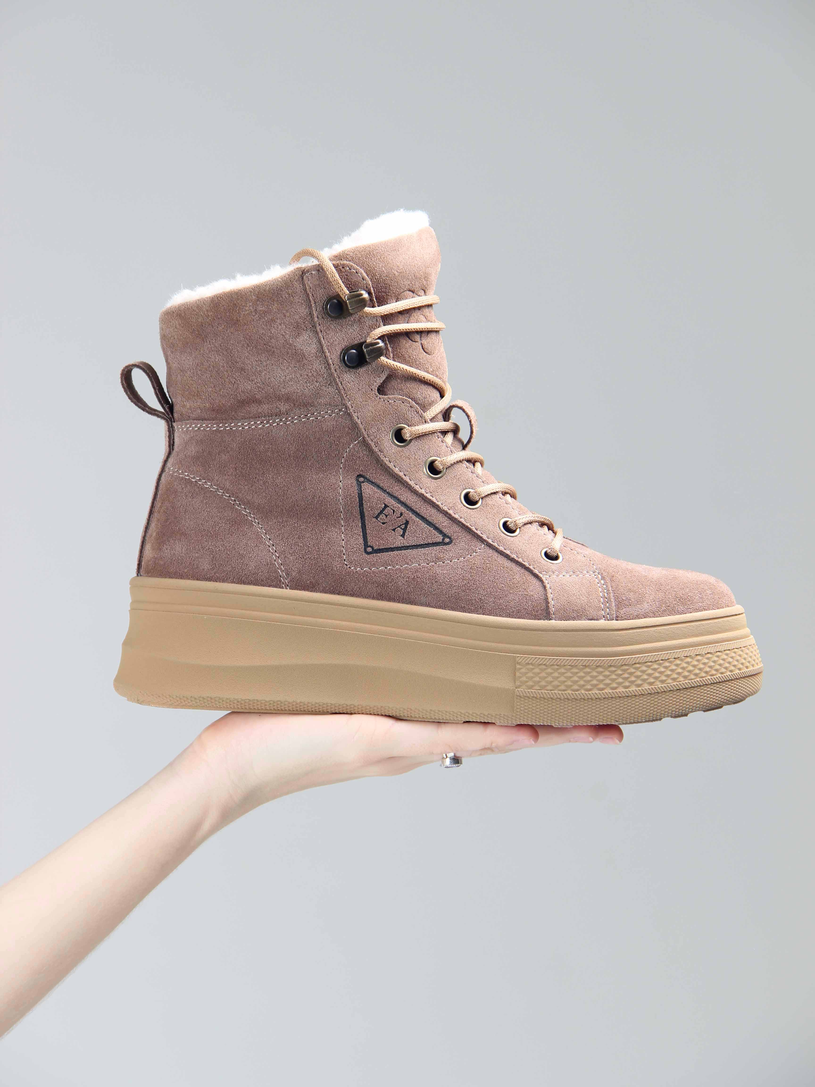 картинка Ботинки ED'ART 216.warm'br. капучино замша от интернет магазина