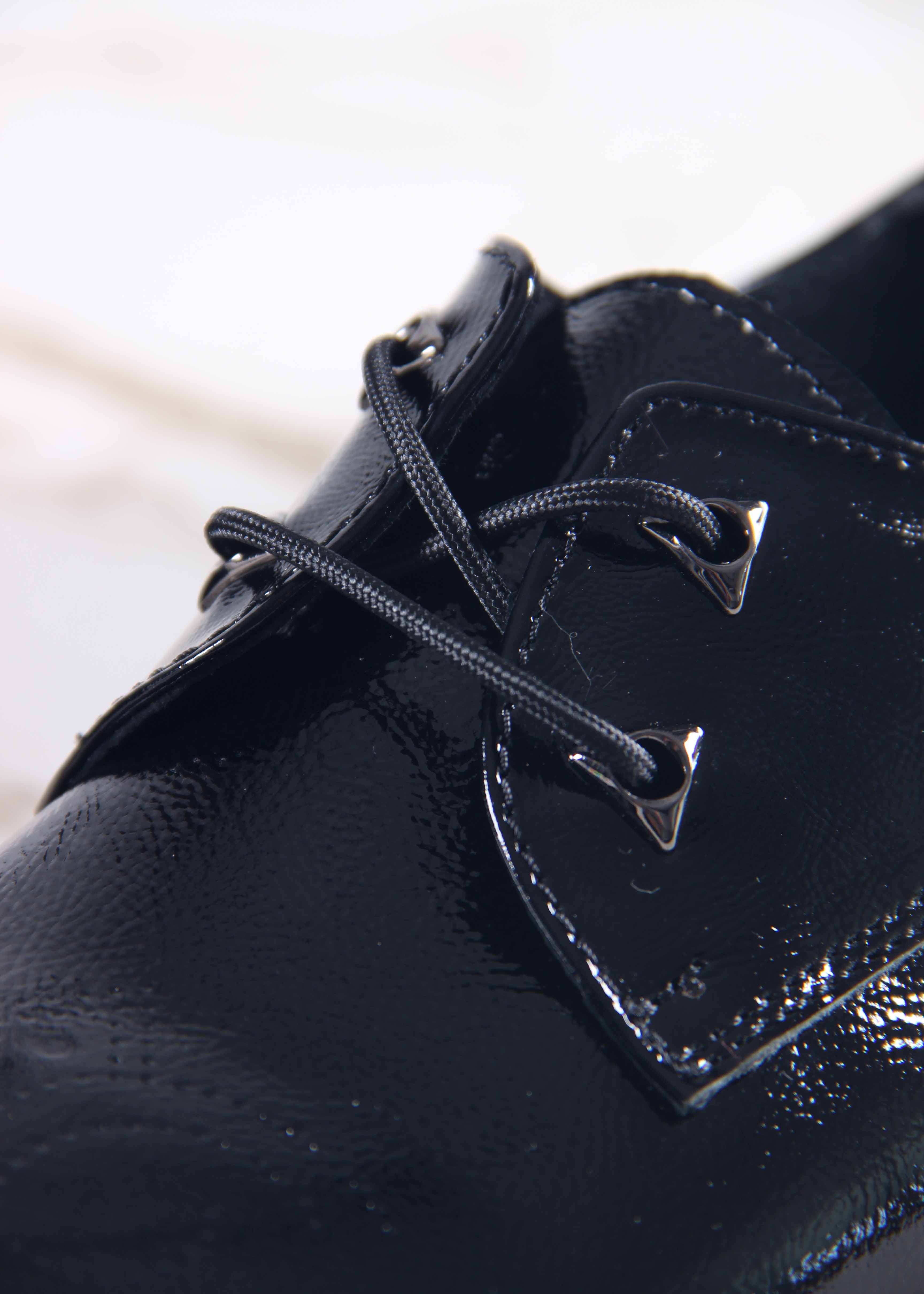 картинка Туфли полуботинки ED'ART 105.2693.bl. Черный наплак от интернет магазина