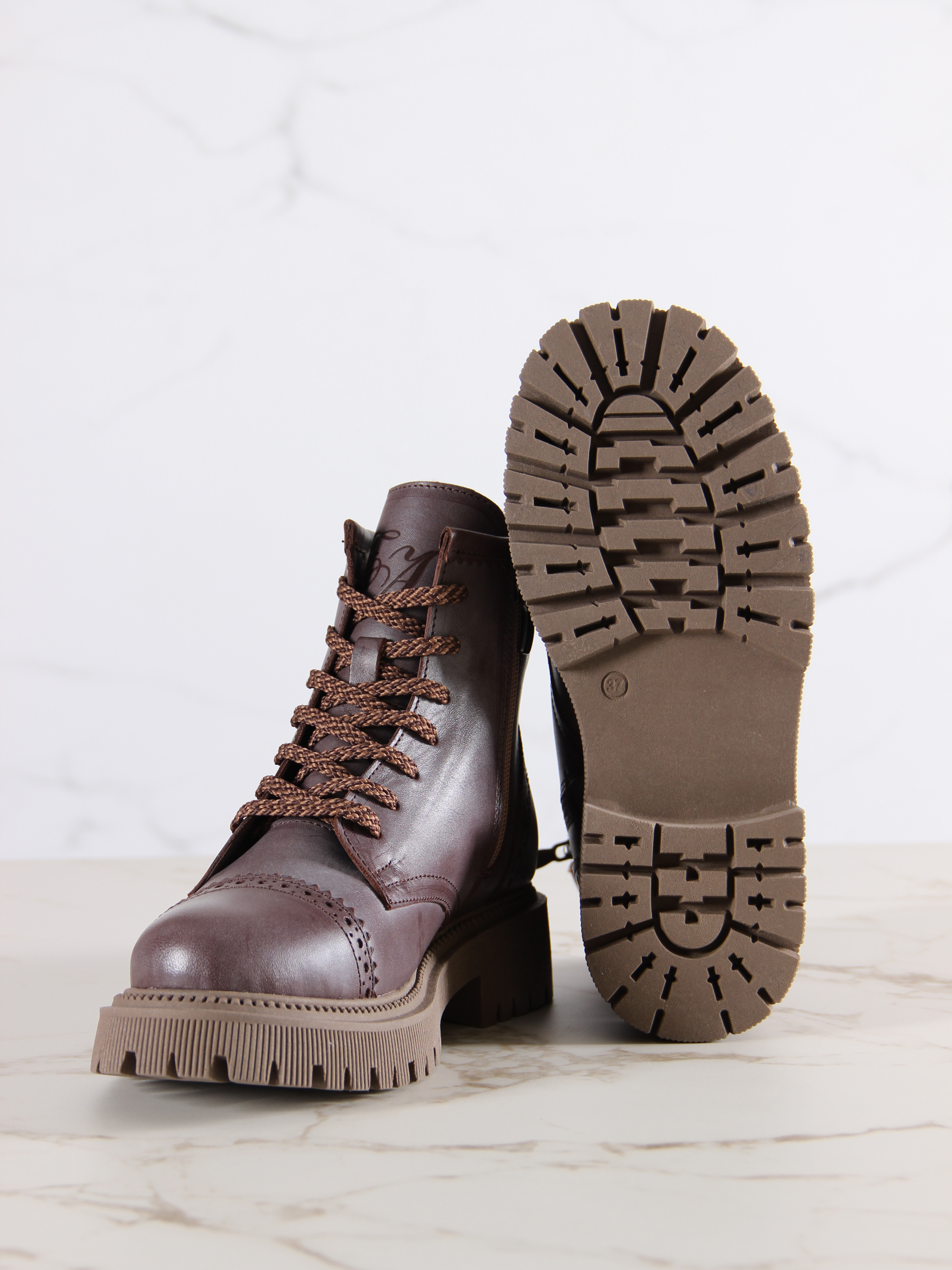 картинка Ботинки ED'ART 319.taskana'ka. Вакса коричневая от интернет магазина