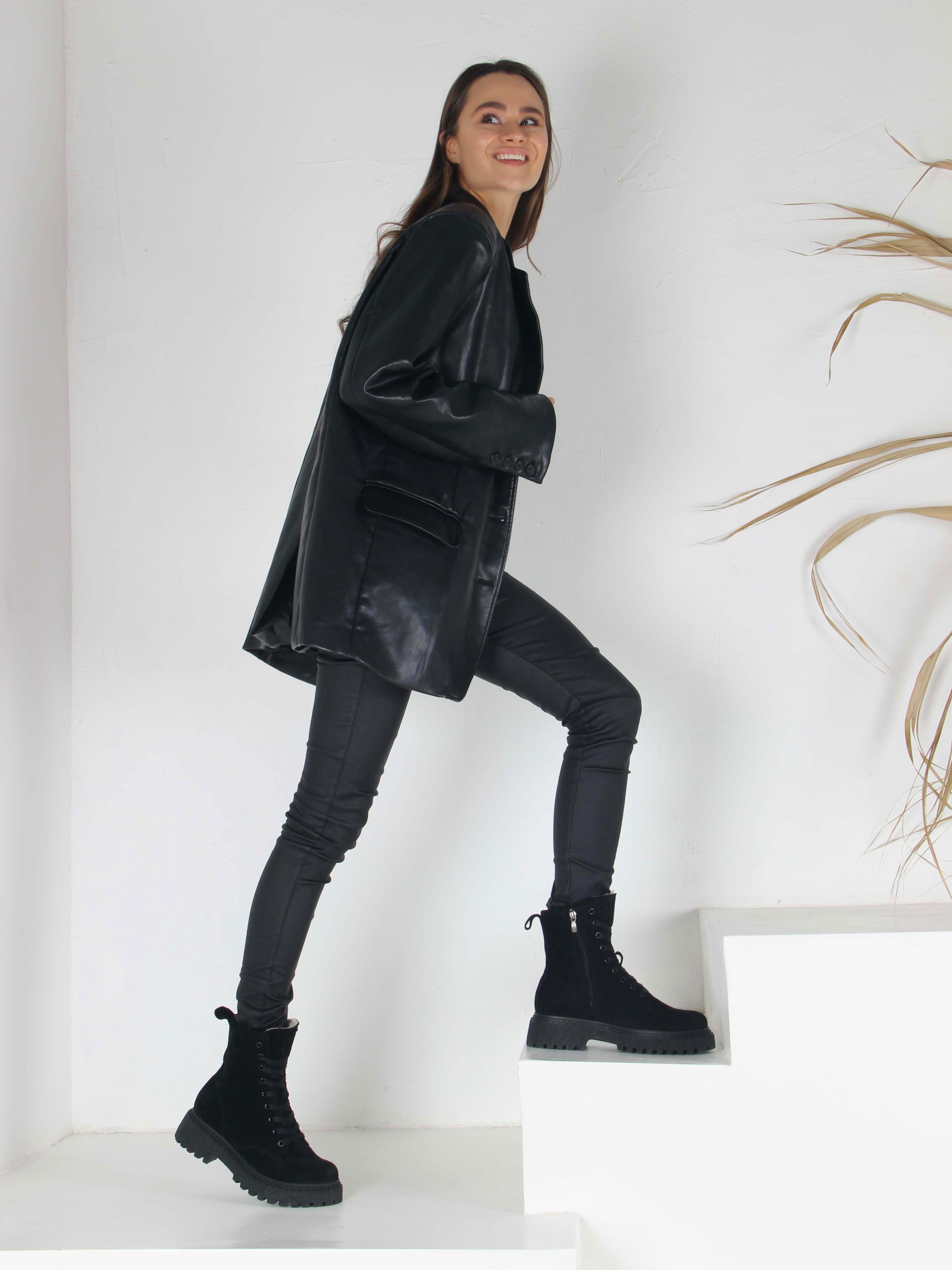 картинка Ботинки ED'ART 327.asteria.bl черный замш от интернет магазина