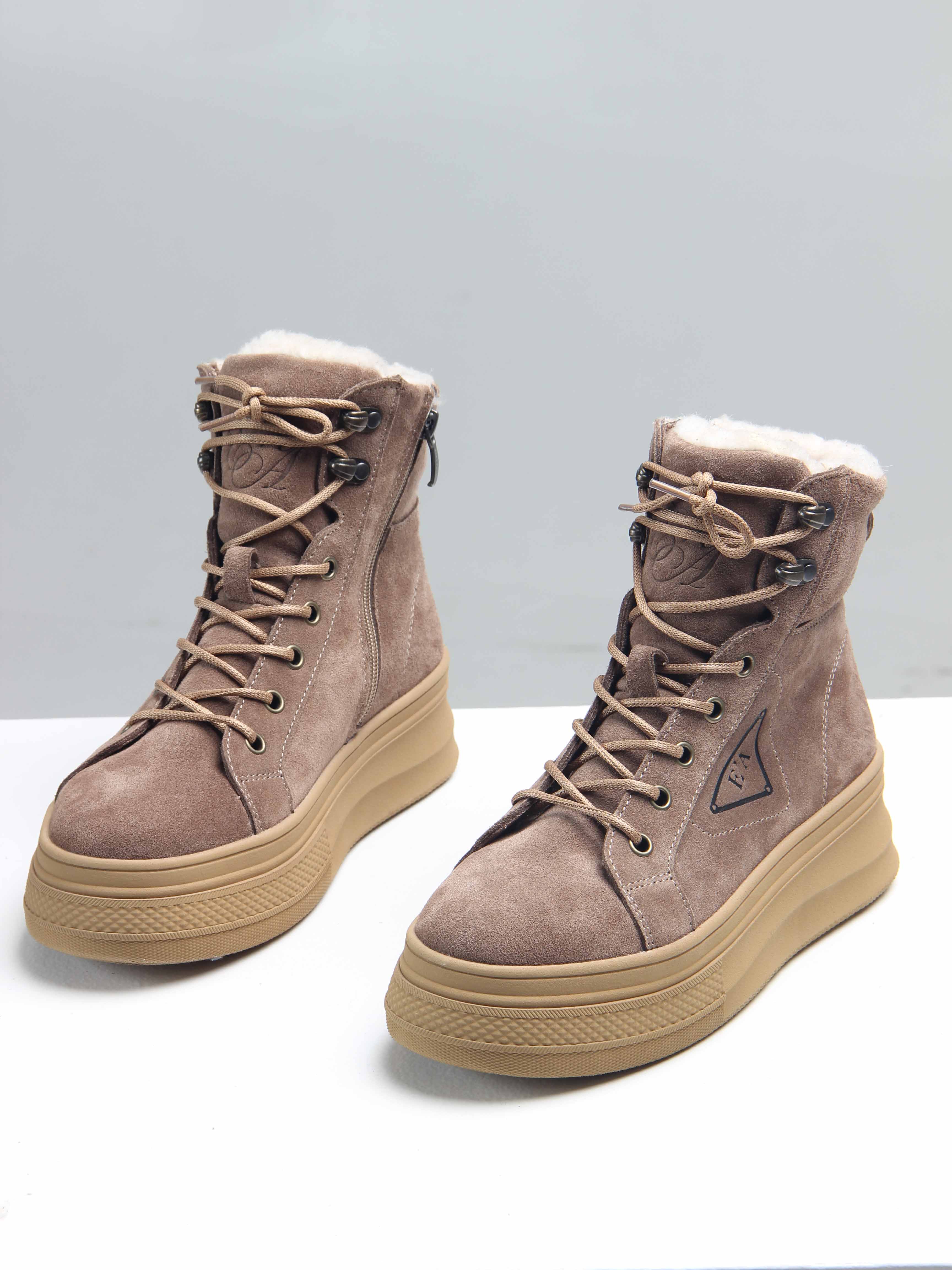 картинка Ботинки ED'ART 216.warm'br. капучино замша от интернет магазина