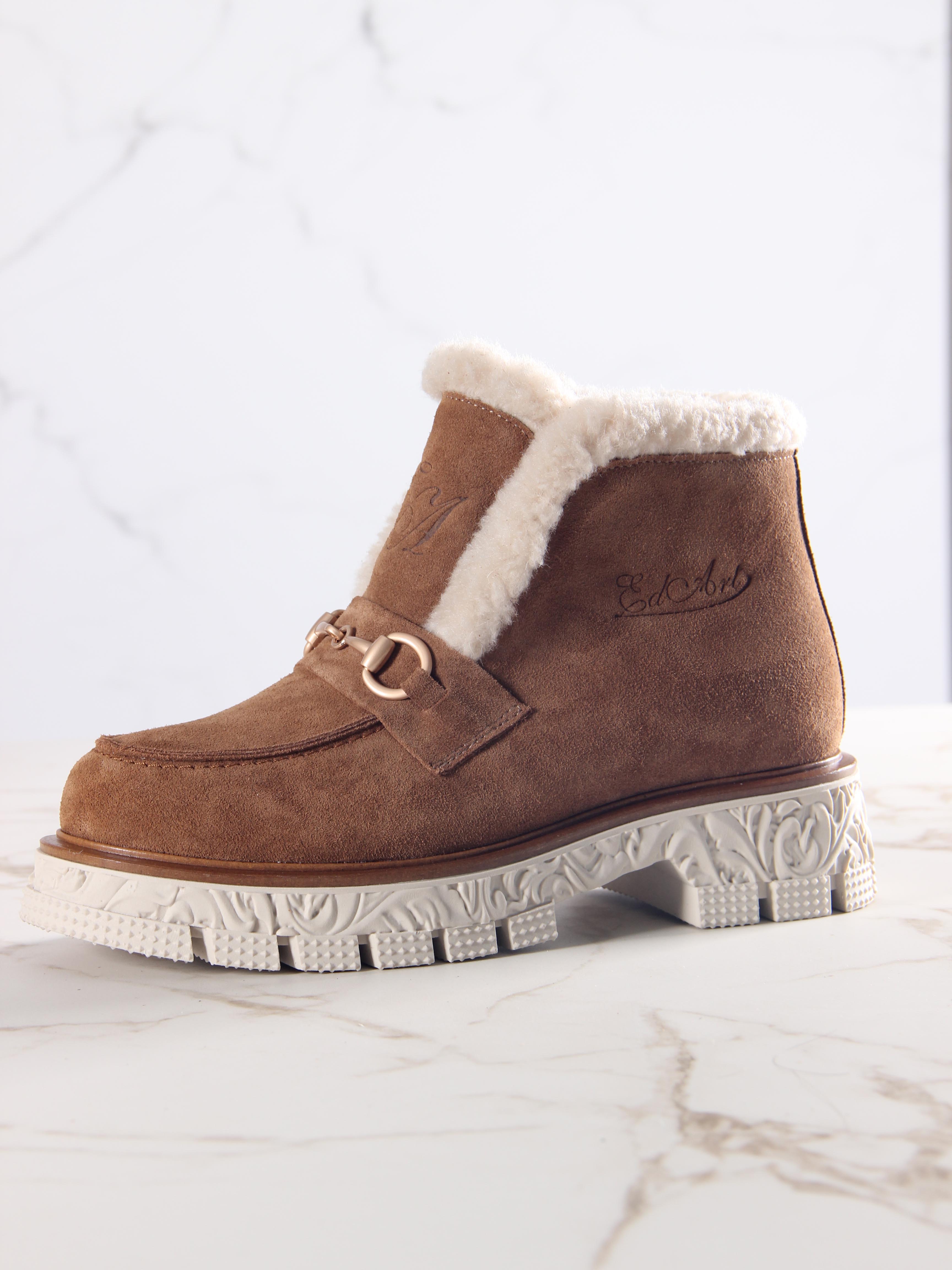 картинка Ботинки ED'ART 307. PODYUM141 'be.светло коричневый замша от интернет магазина