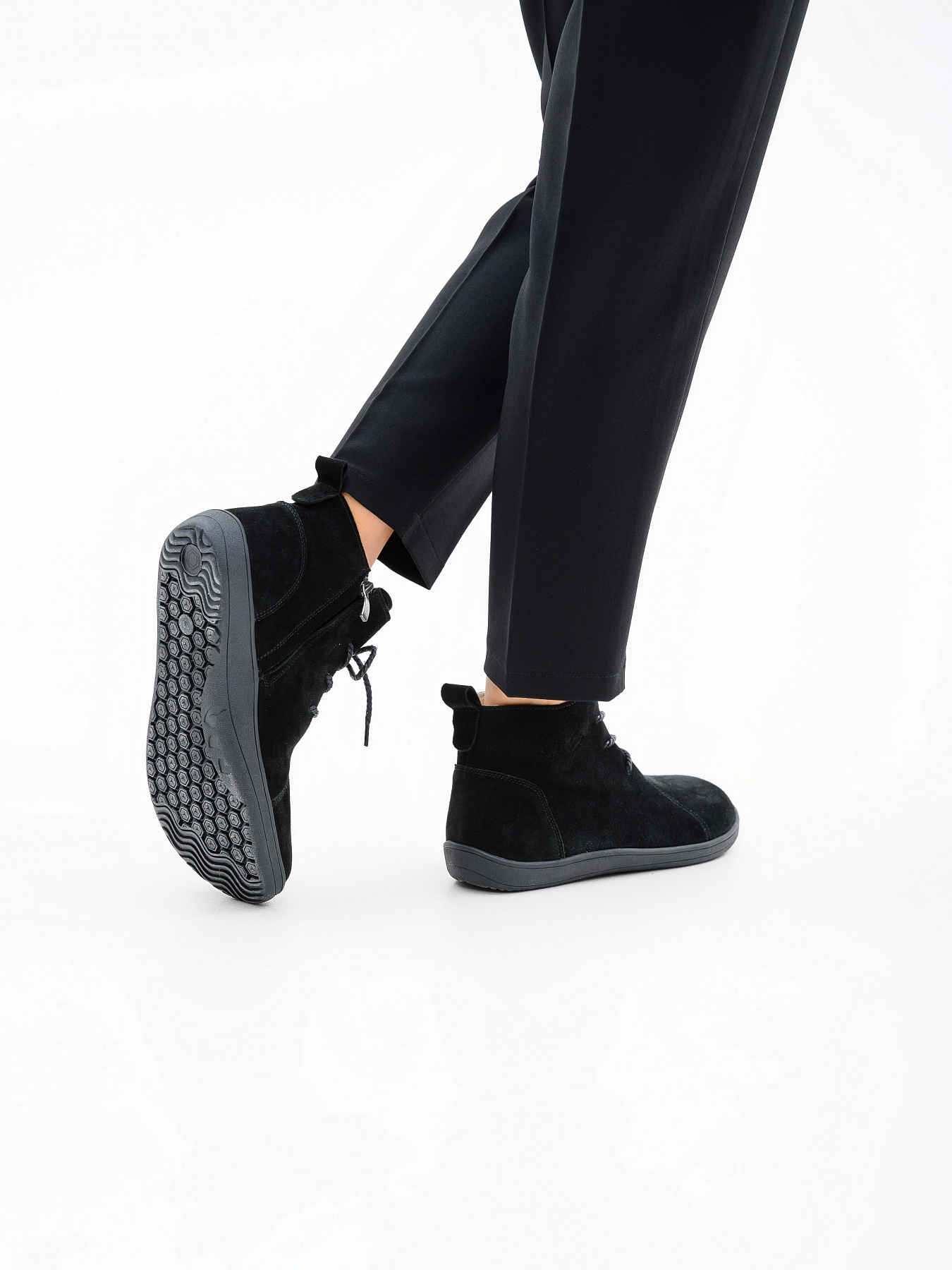 картинка Босоногие ботинки ED'ART 352.K.NATA'bl.Черная замша от интернет магазина