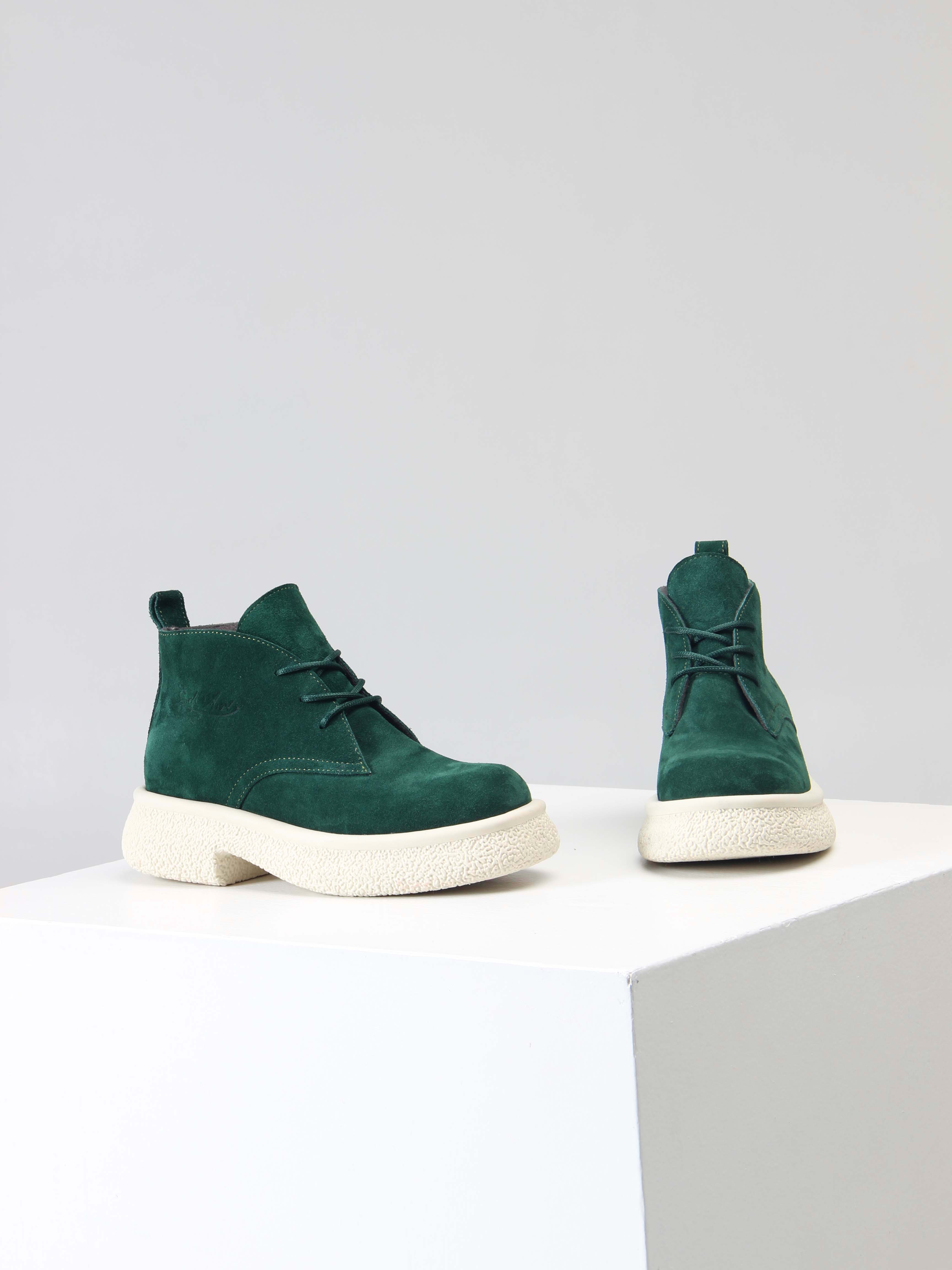 картинка Ботинки ED'ART 308.агата'w. зеленый замша от интернет магазина