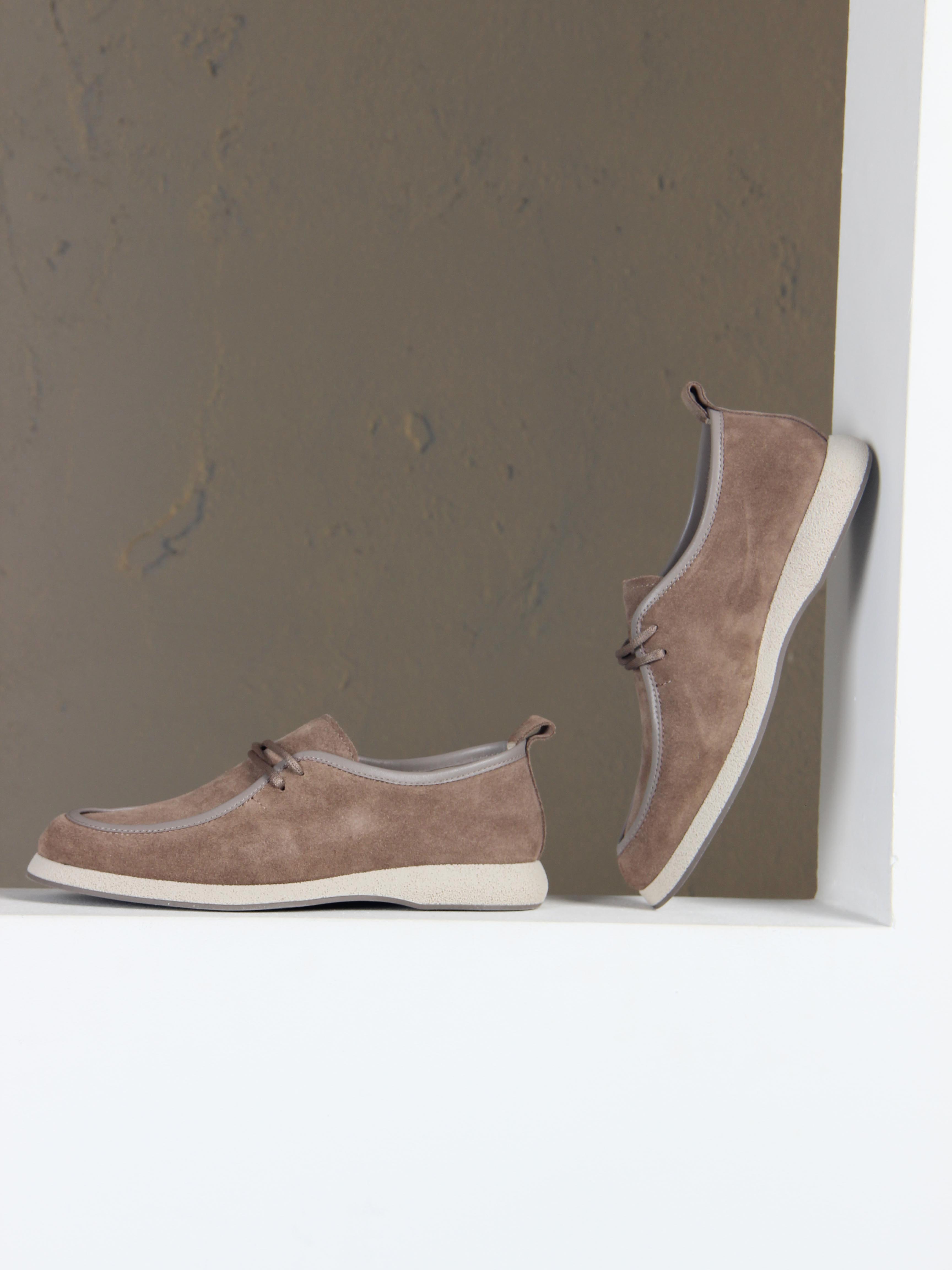 картинка Мокасины ED'ART 191.1607'be. коричневый капучино замша от интернет магазина