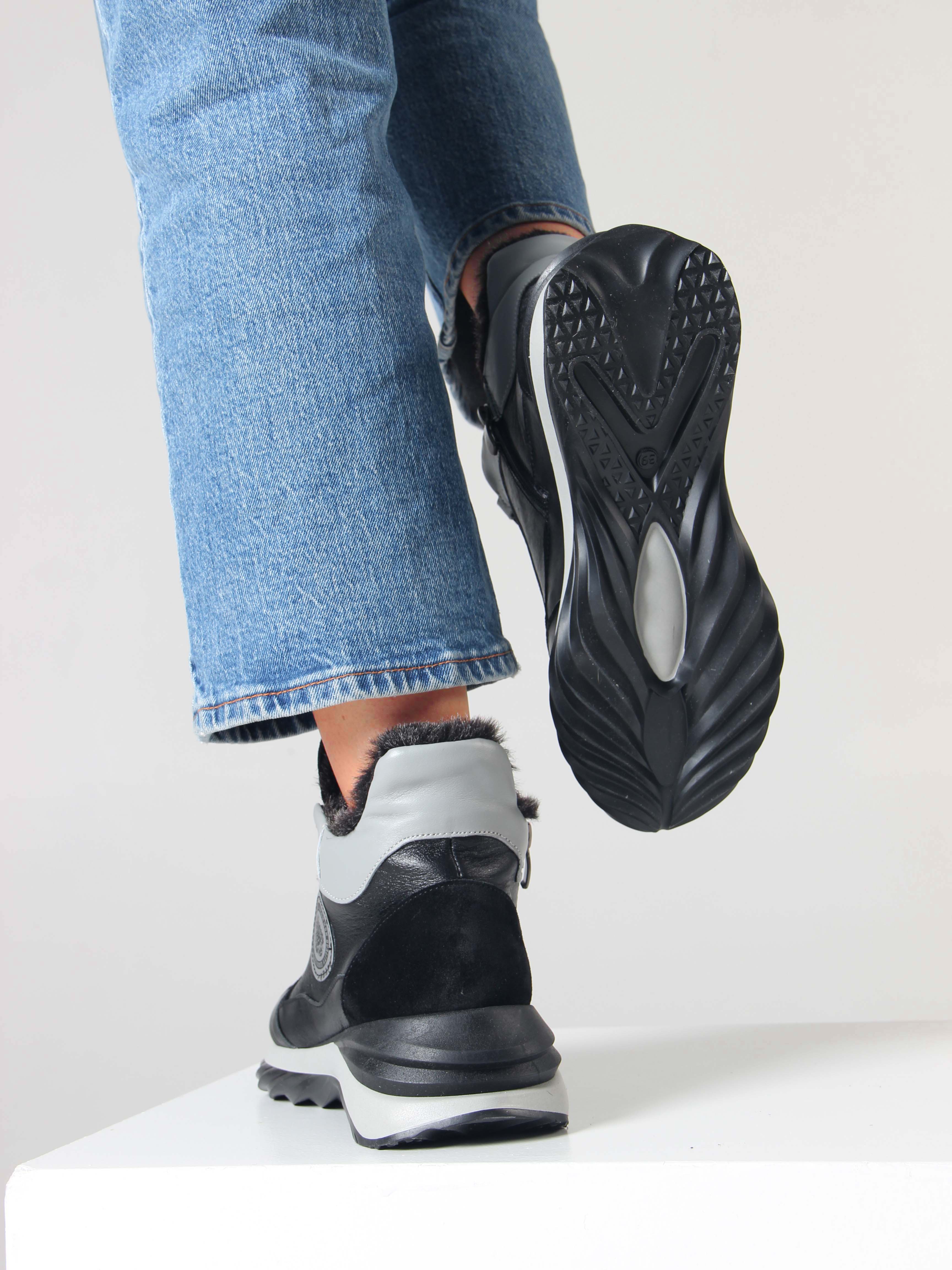 картинка Ботинки ED'ART 350.uno2'bl. черный серый от интернет магазина