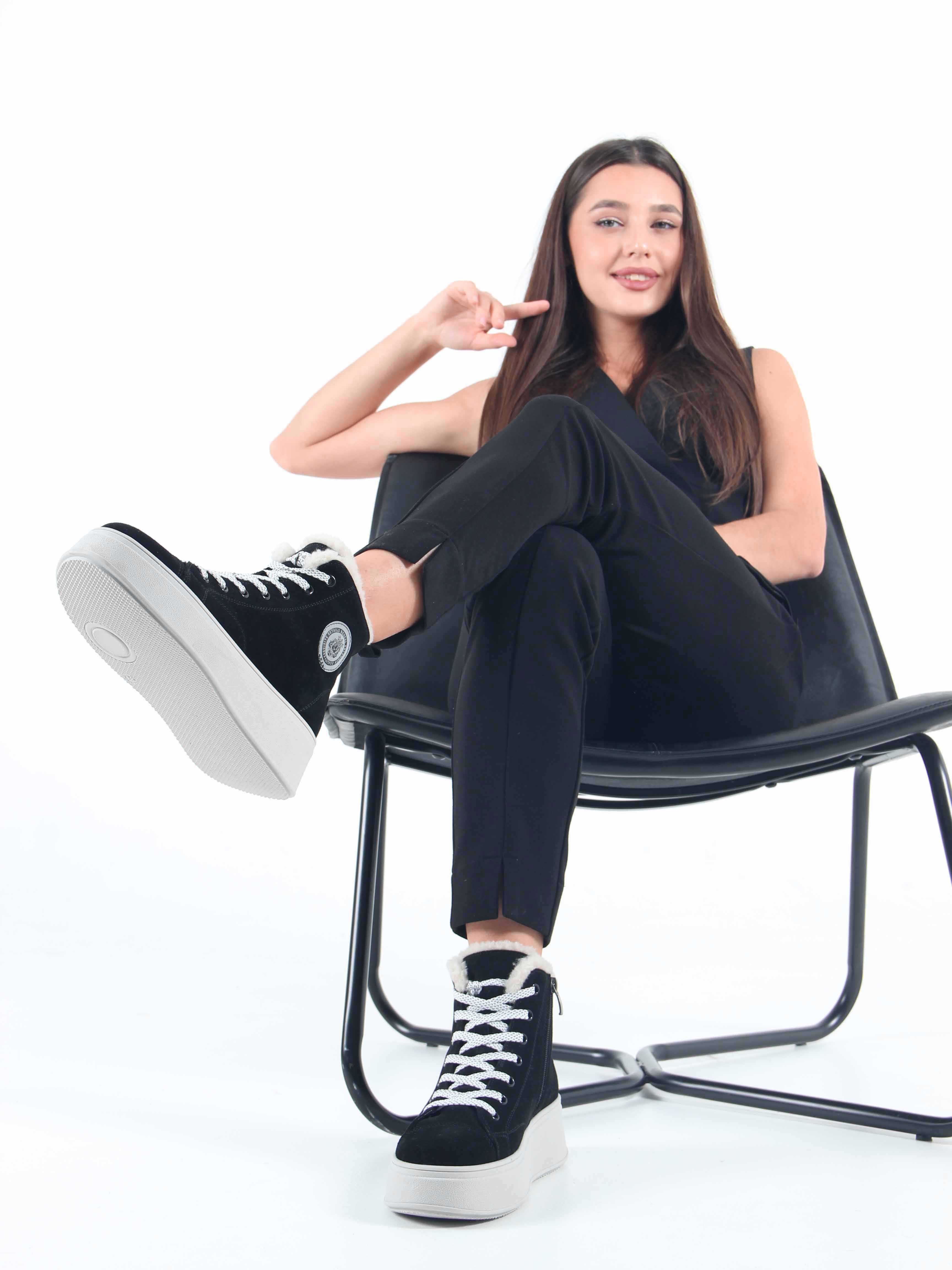 картинка Ботинки ED'ART 217.ALTA'gr. черный замша от интернет магазина