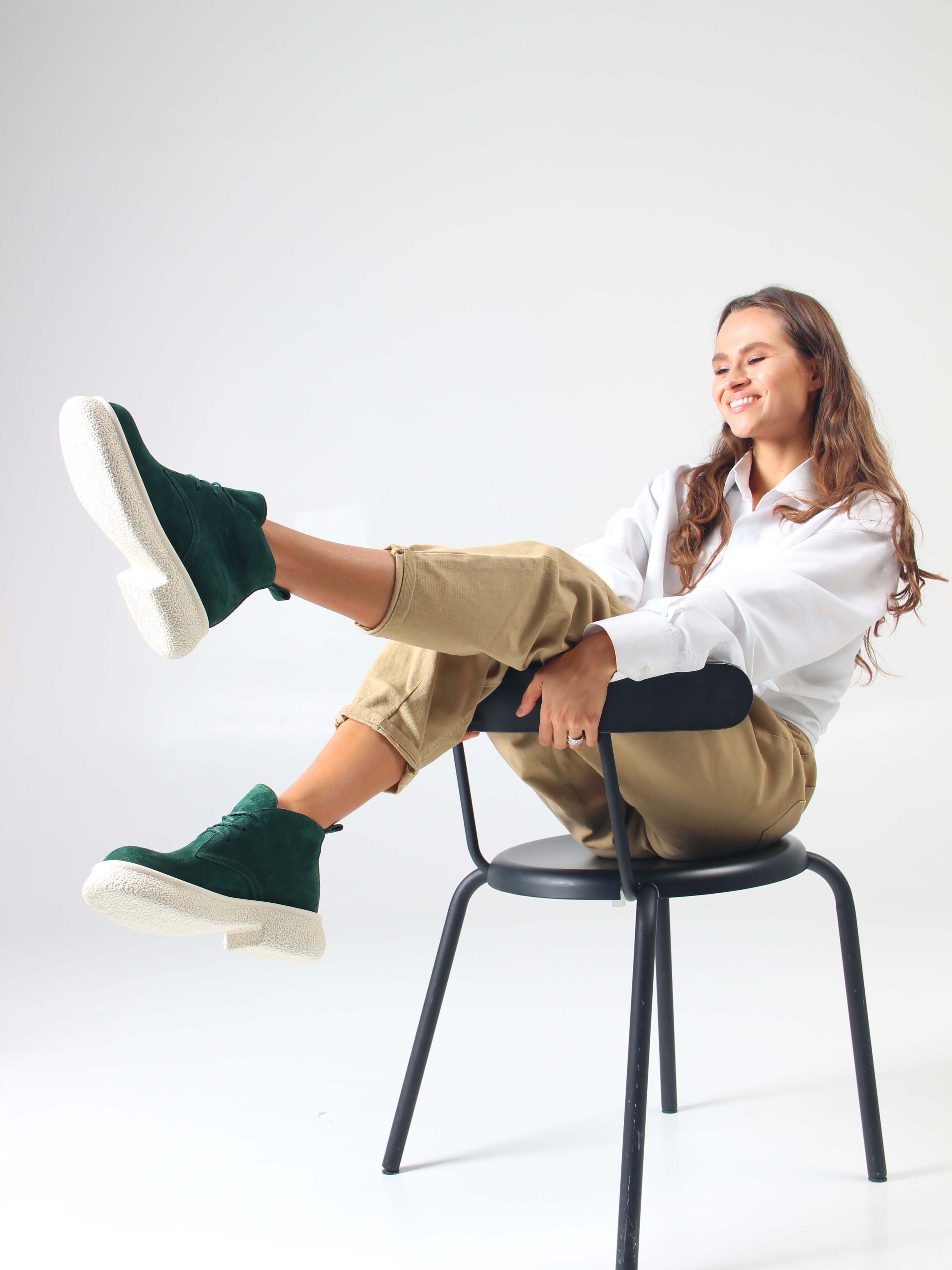 картинка Ботинки ED'ART 308.агата'w. зеленый замша от интернет магазина