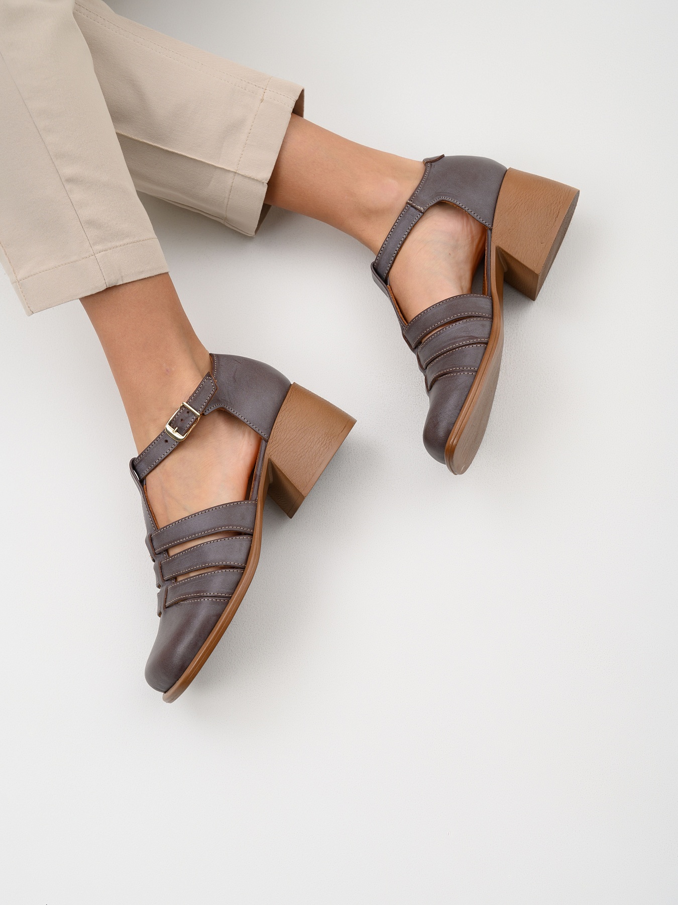 картинка Босоножки ED'ART 5036.23663'bе.Вакса коричневый от интернет магазина