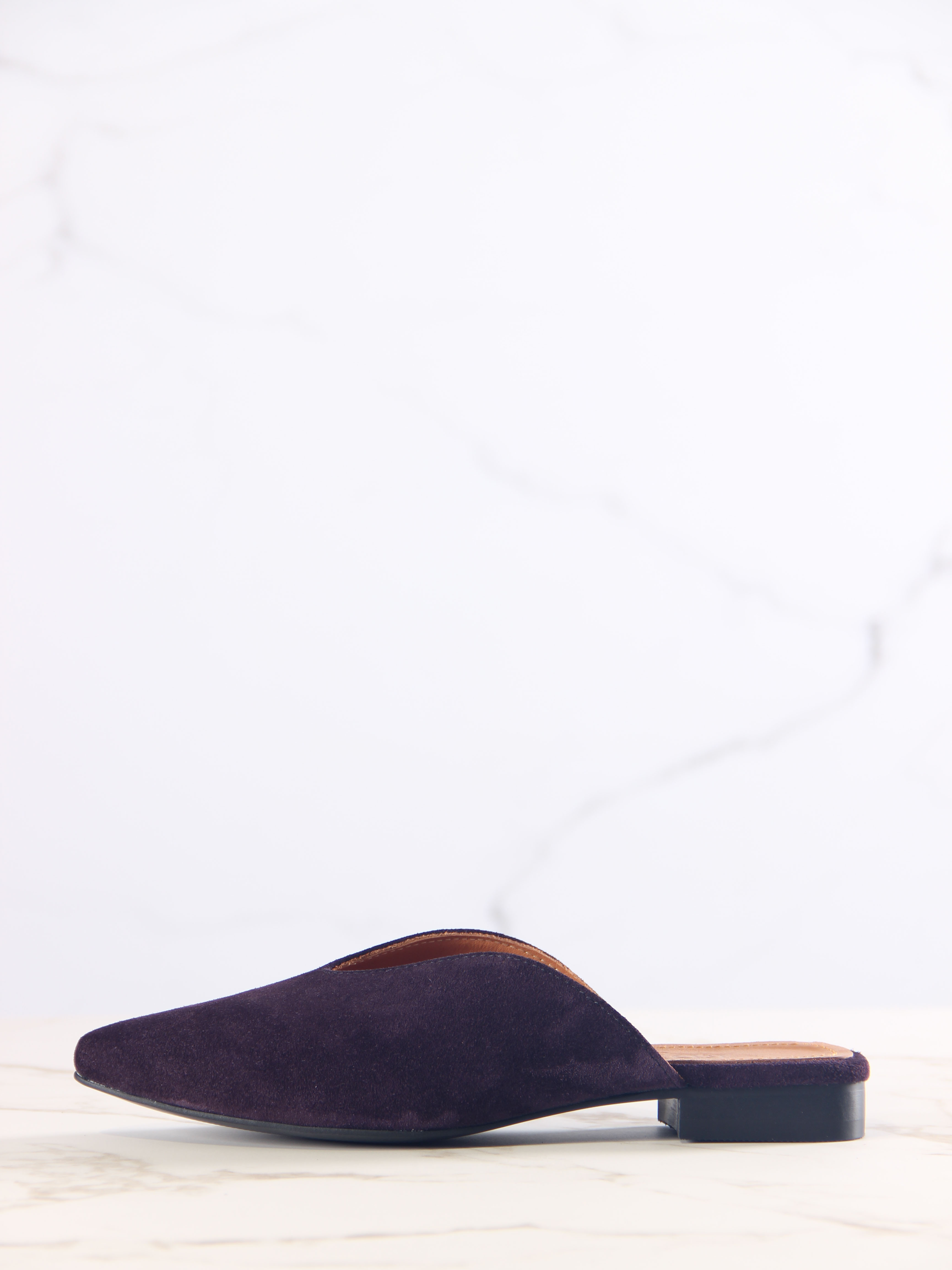 картинка Мюли ED'ART 1001.34104'bl. Сливовая замша от интернет магазина