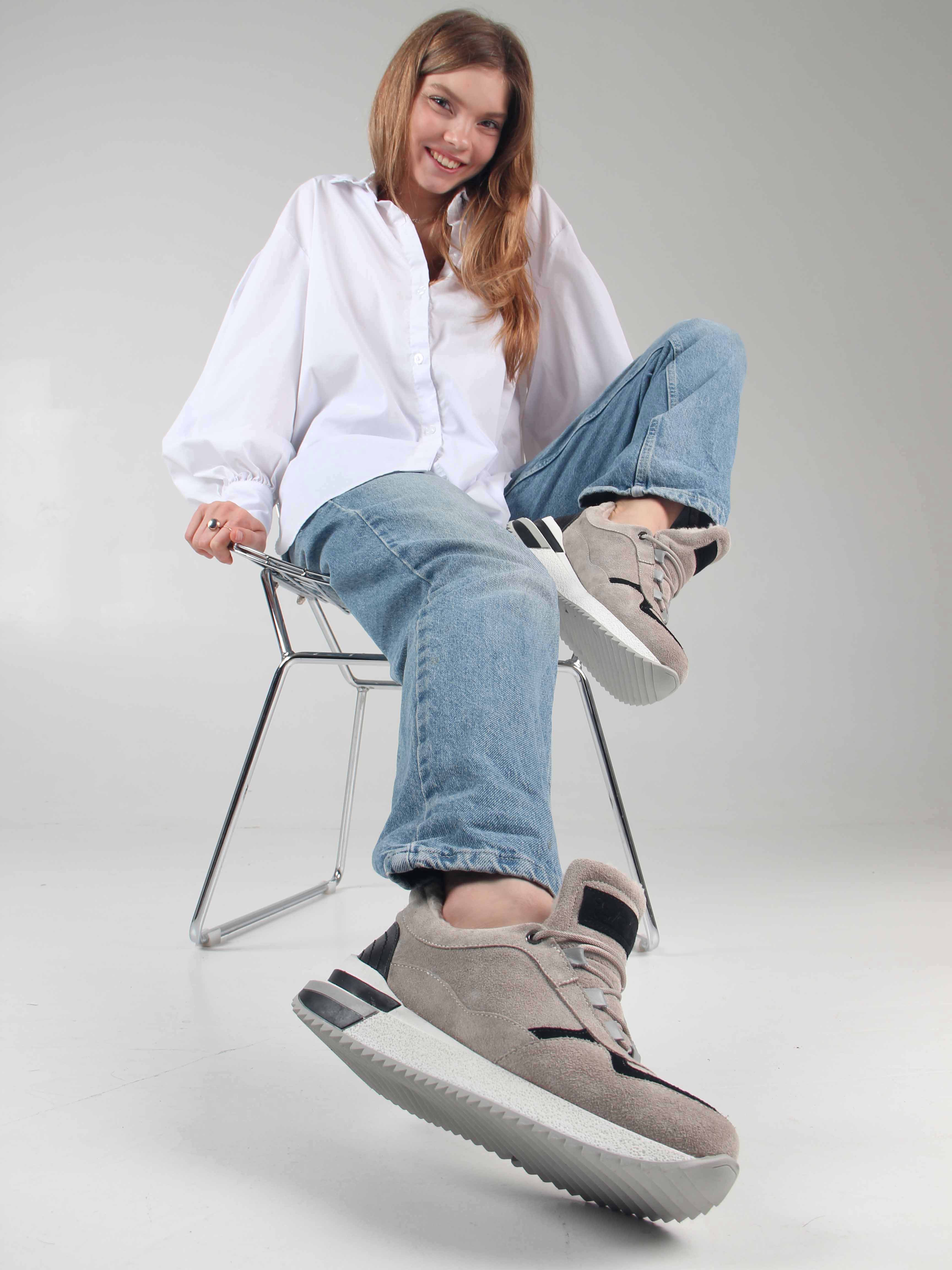 картинка Кроссовки ED'ART 150.mask`gr. каменный замша от интернет магазина