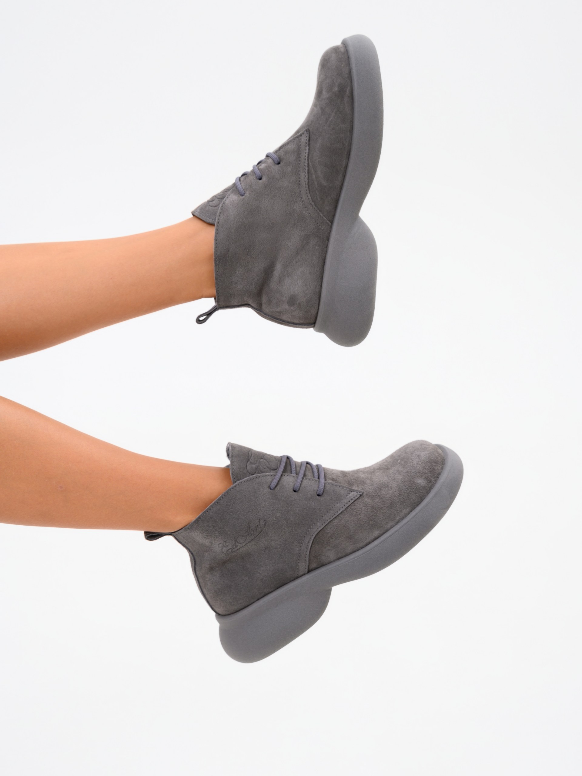 картинка Ботинки  ED'ART 308.927'gr. серый замок замша+серый от интернет магазина