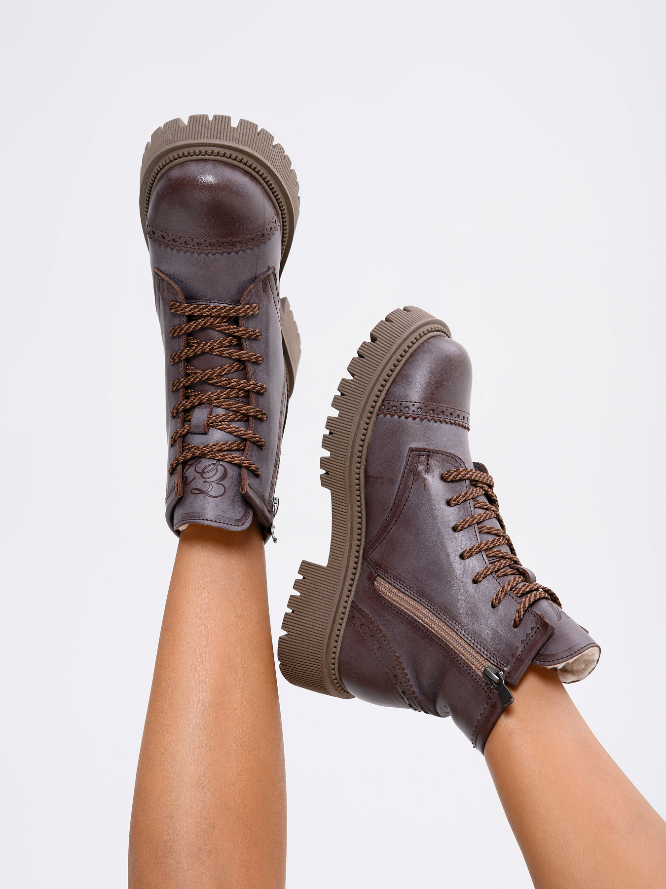 картинка Ботинки ED'ART 319.taskana'ka. Вакса коричневая от интернет магазина