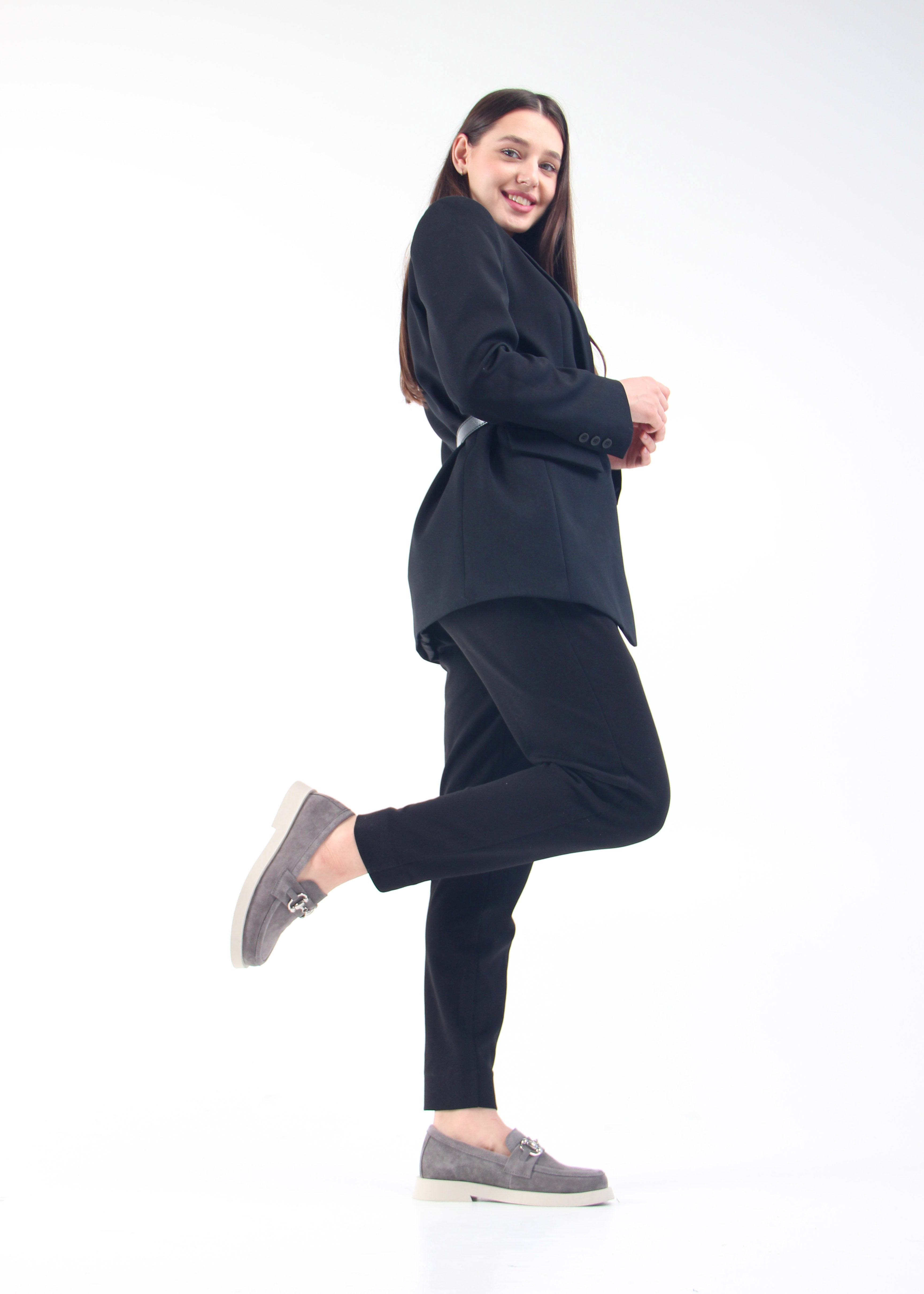 картинка Лоферы туфли ED'ART 172.1841'be. серая замша от интернет магазина