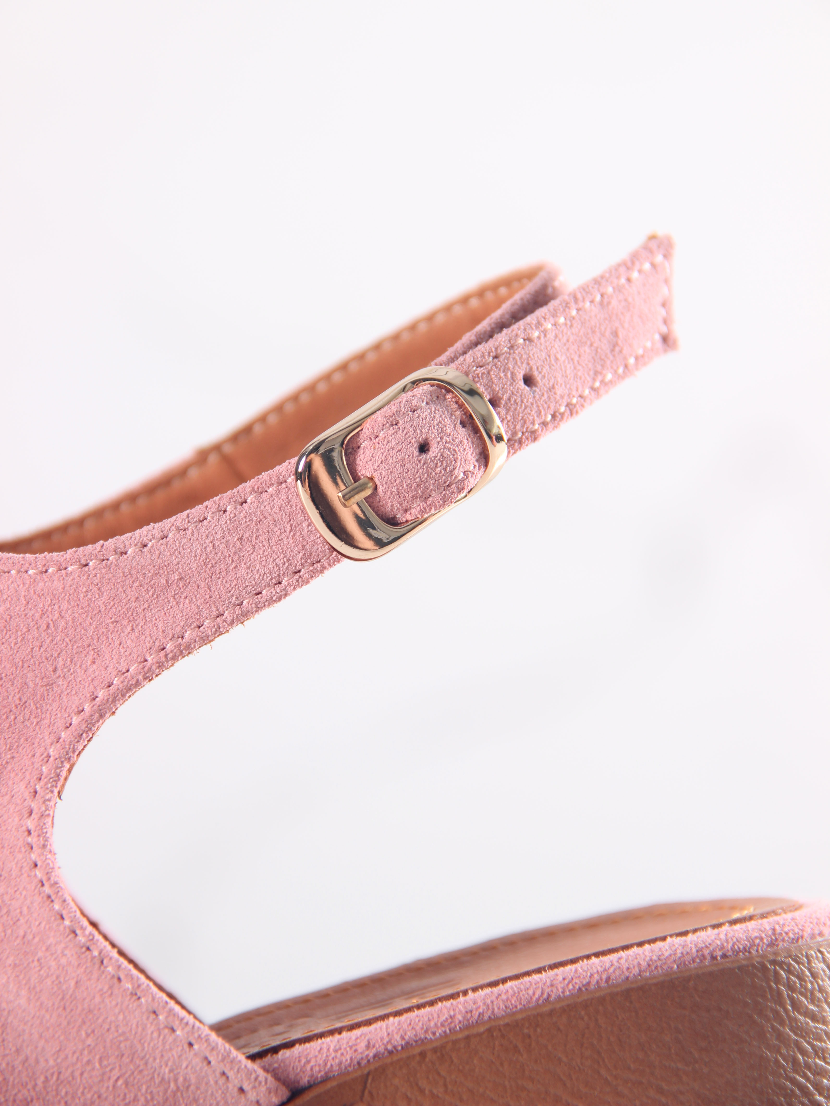 картинка Сабо ED'ART 5133.23663'br.Розовая замша+коричневый от интернет магазина