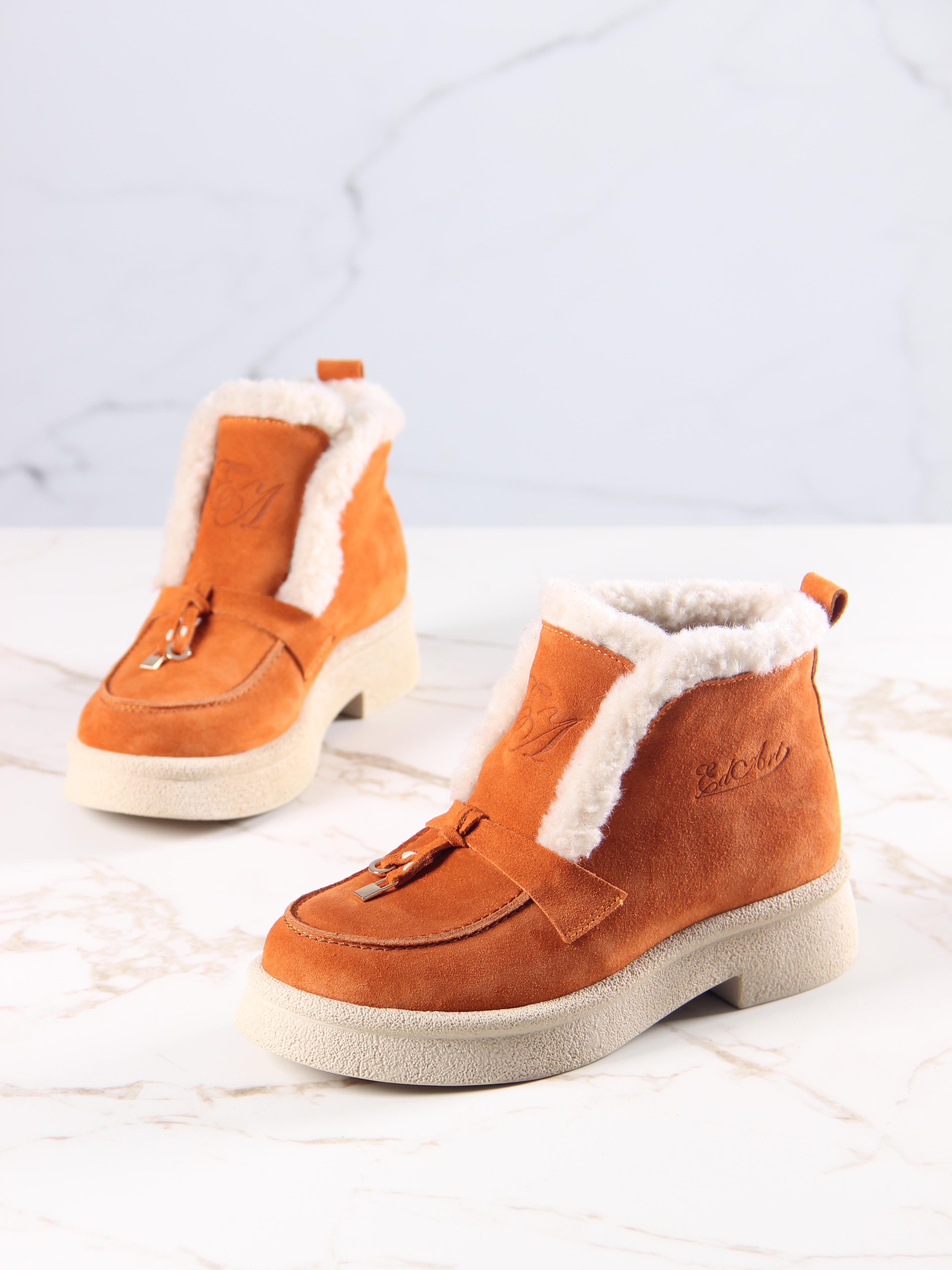 картинка Ботинки ED'ART 307.florida 'be.мандарин замша от интернет магазина