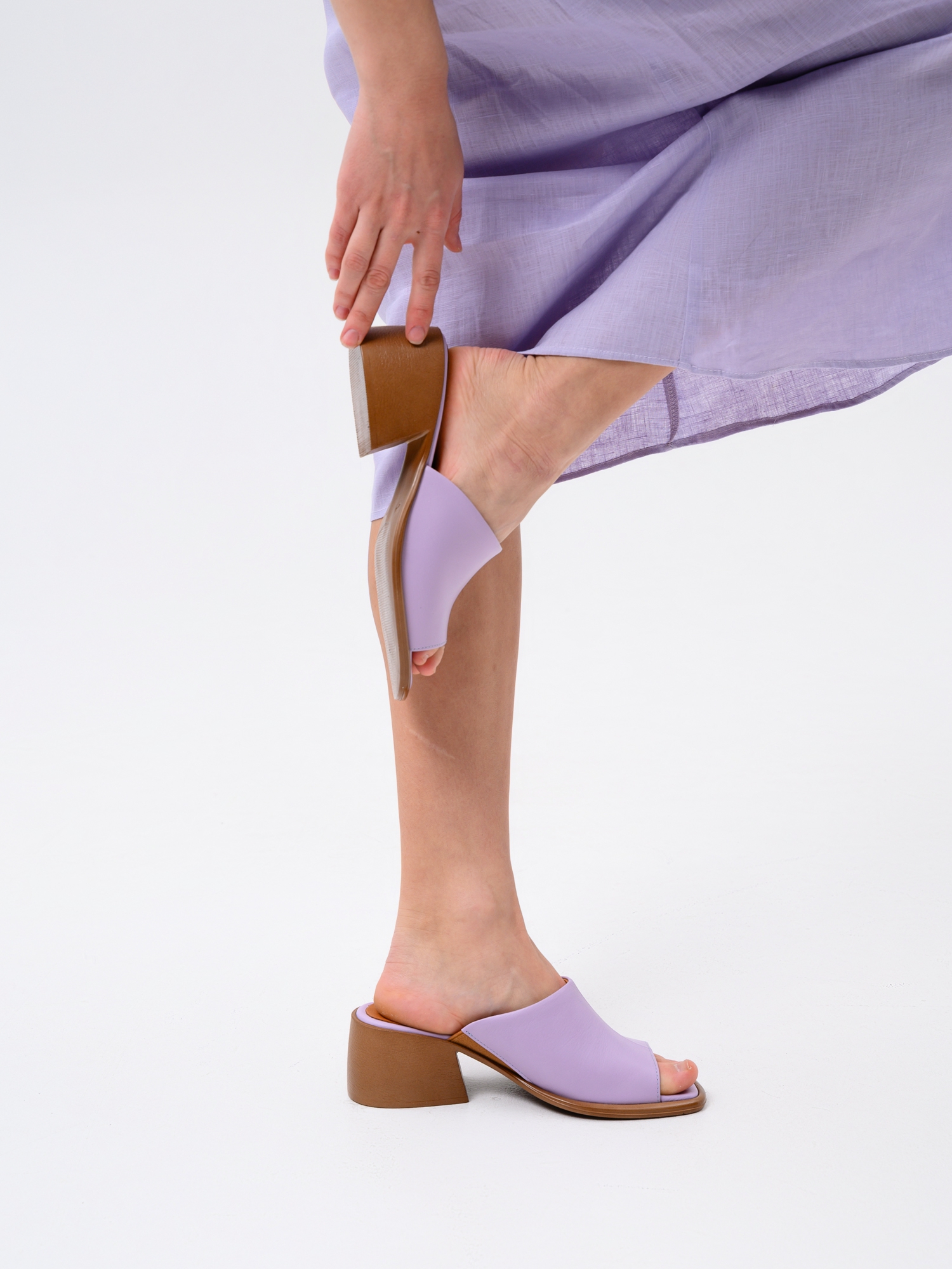 картинка Босоножки ED'ART 4012.23663'br. Лиловый+коричневый от интернет магазина