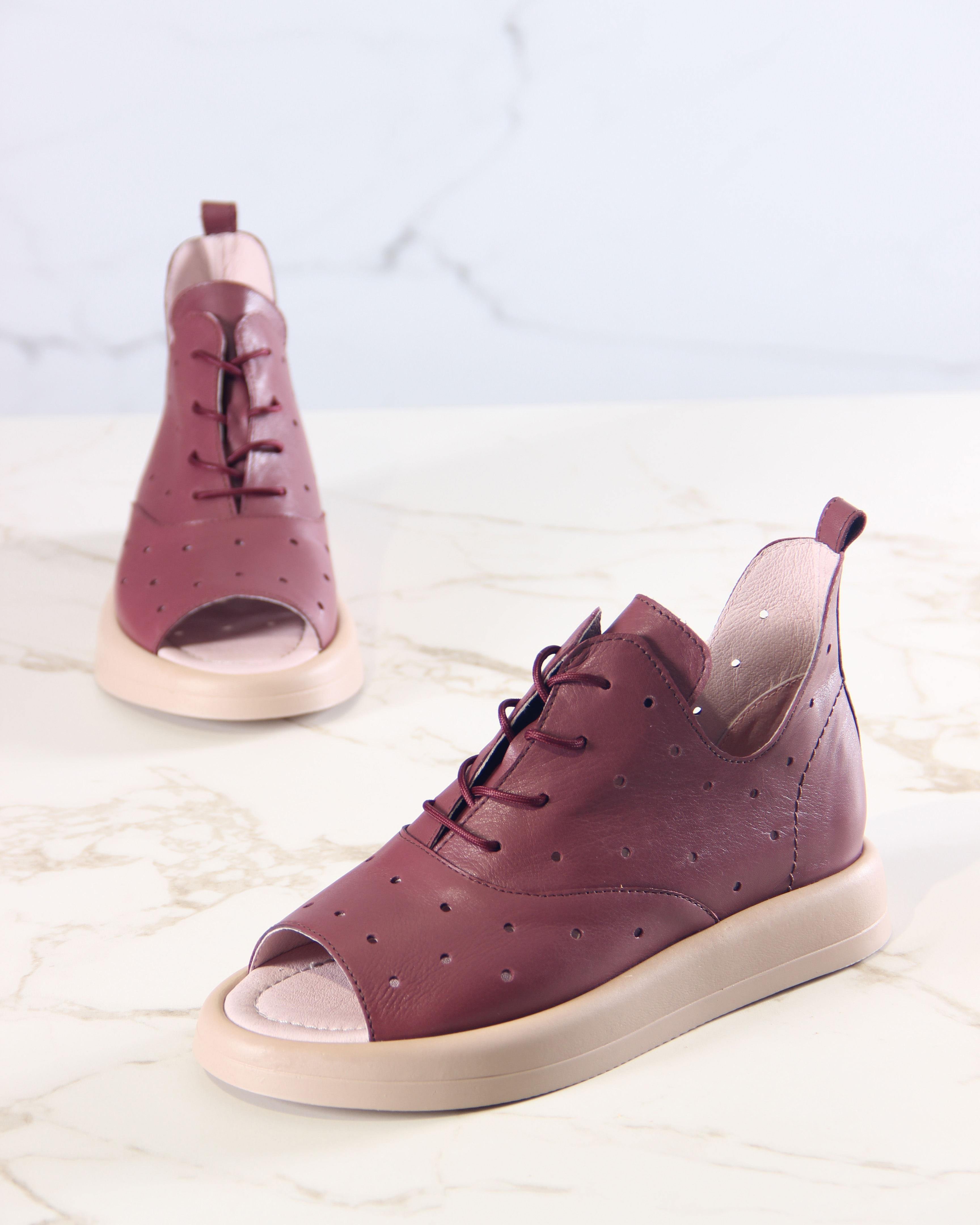 картинка Босоножки ED'ART 1059.0132'c. Гнилая вишня+какао от интернет магазина