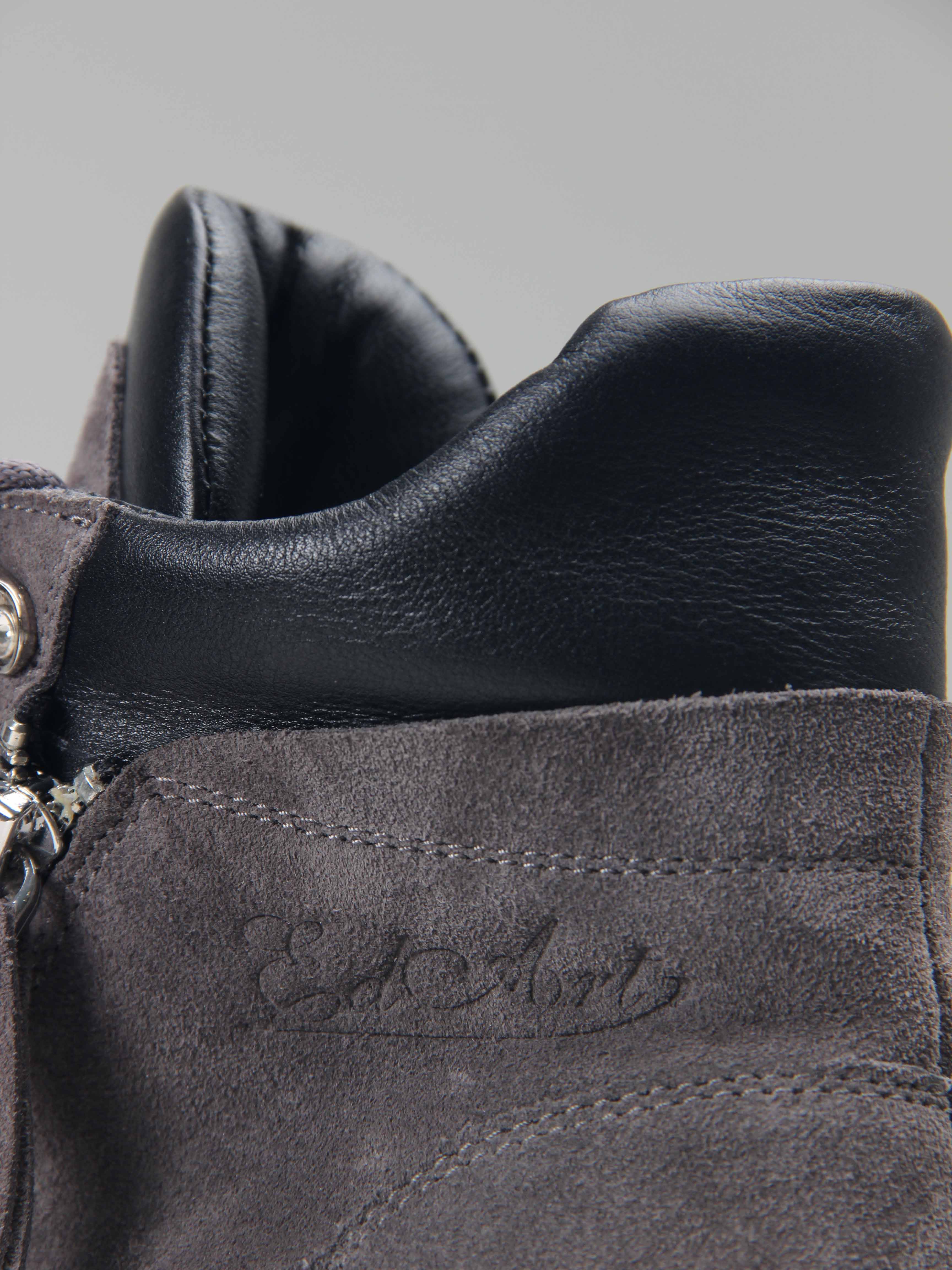 картинка Ботинки ED'ART 261.uno2'bl. серый замок замша от интернет магазина