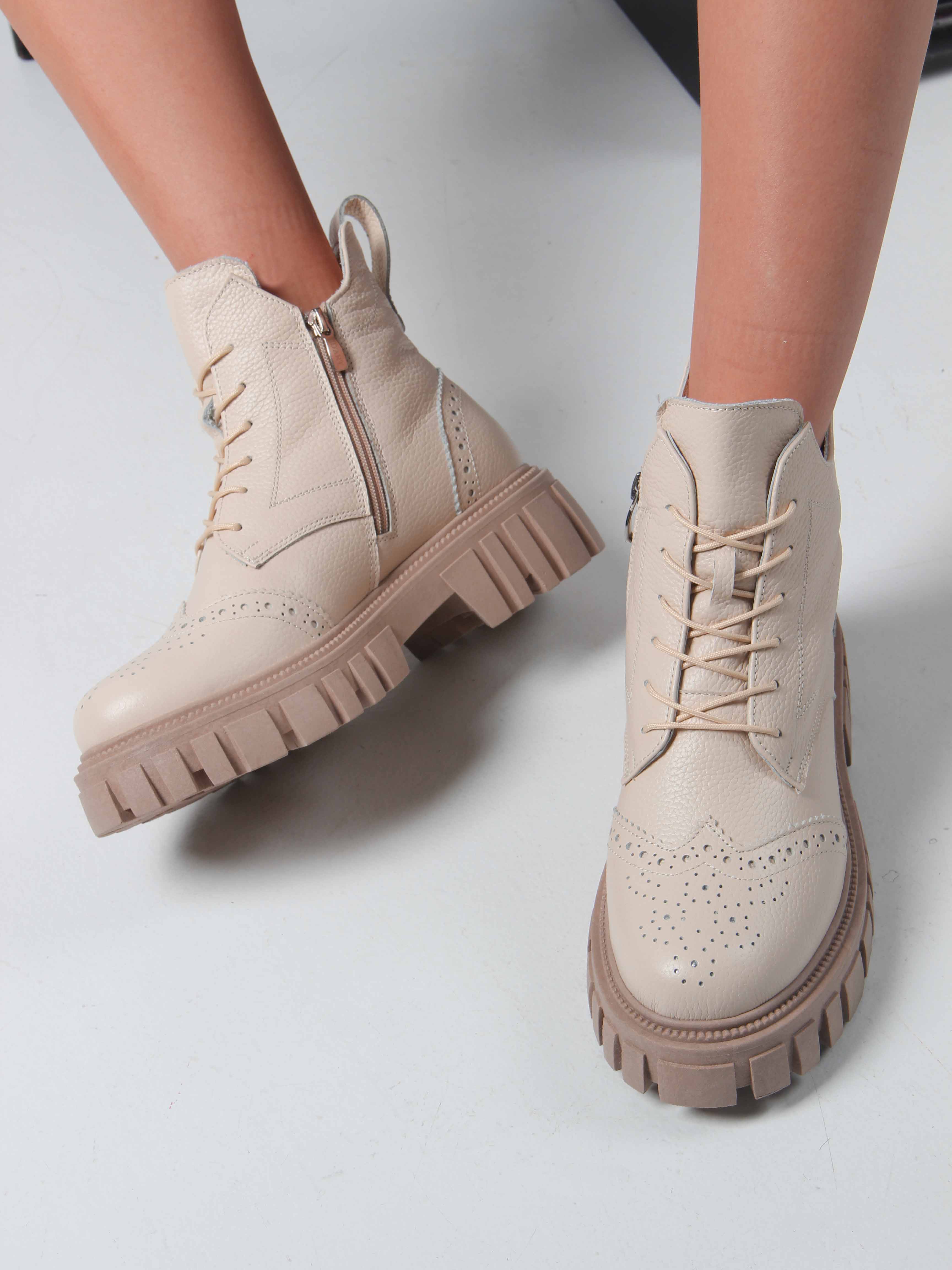 картинка Ботинки ED'ART 338.21153'be.Бежевый макс от интернет магазина