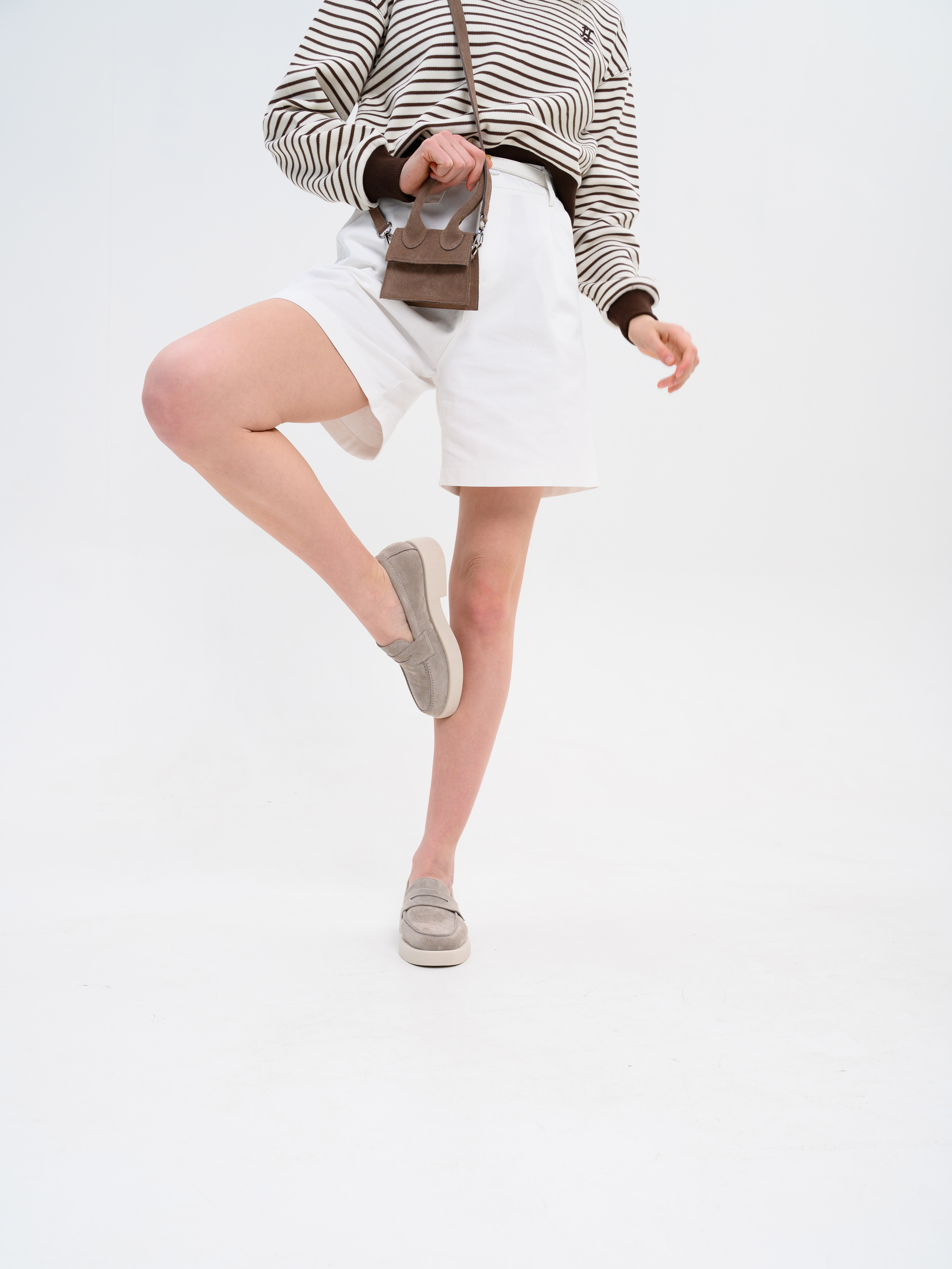 картинка Лоферы туфли ED'ART 176.1593'be. Каменный замша от интернет магазина