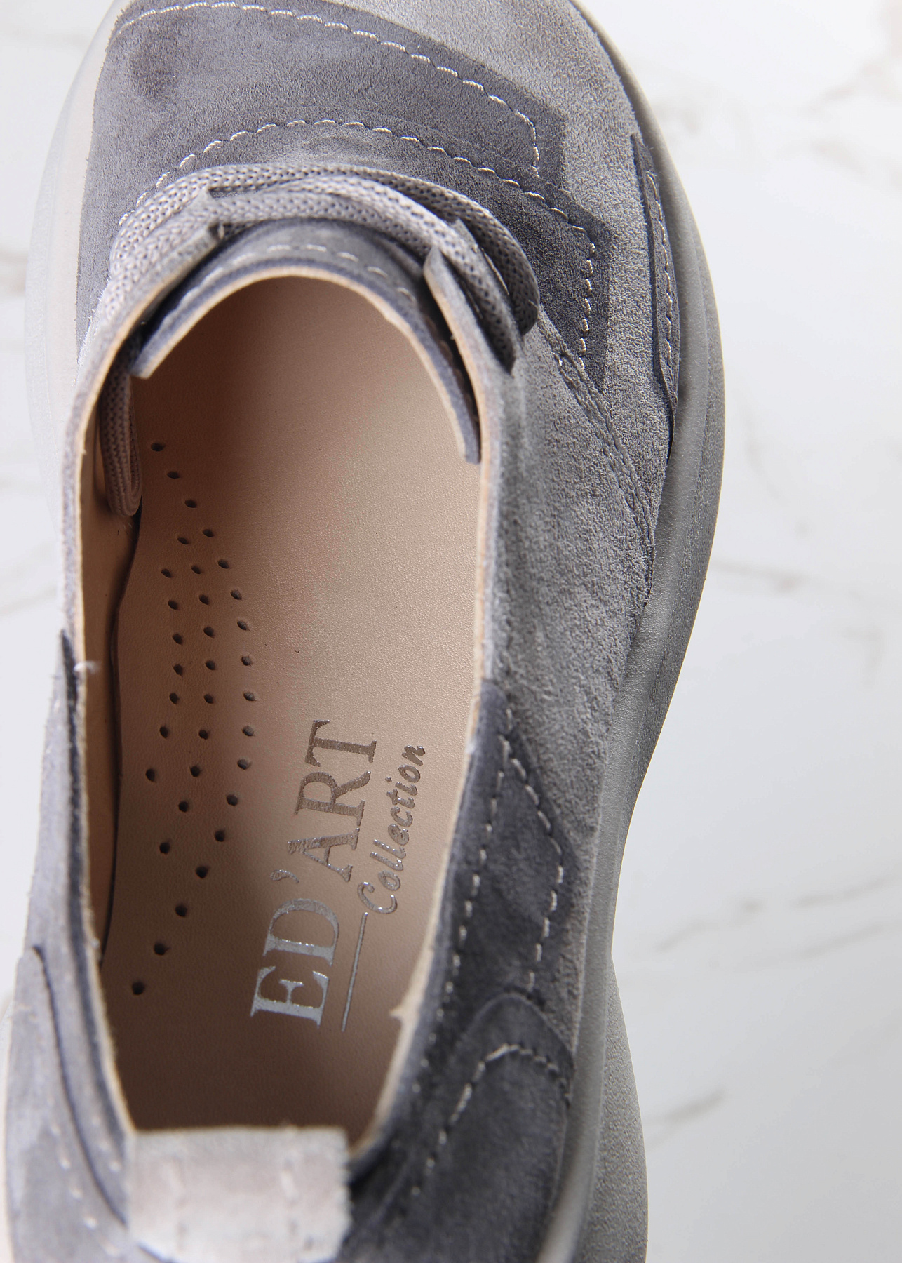 картинка Полуботинки туфли ED'ART 205.927'be. Каменный замша Серый замок от интернет магазина