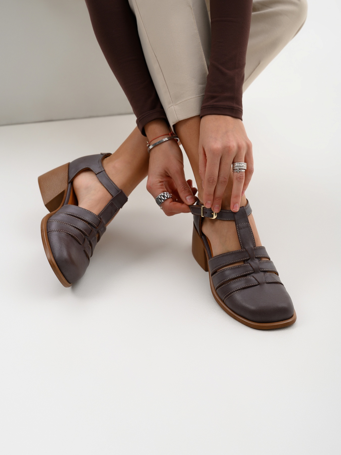 картинка Босоножки ED'ART 5036.23663'bе.Вакса коричневый от интернет магазина