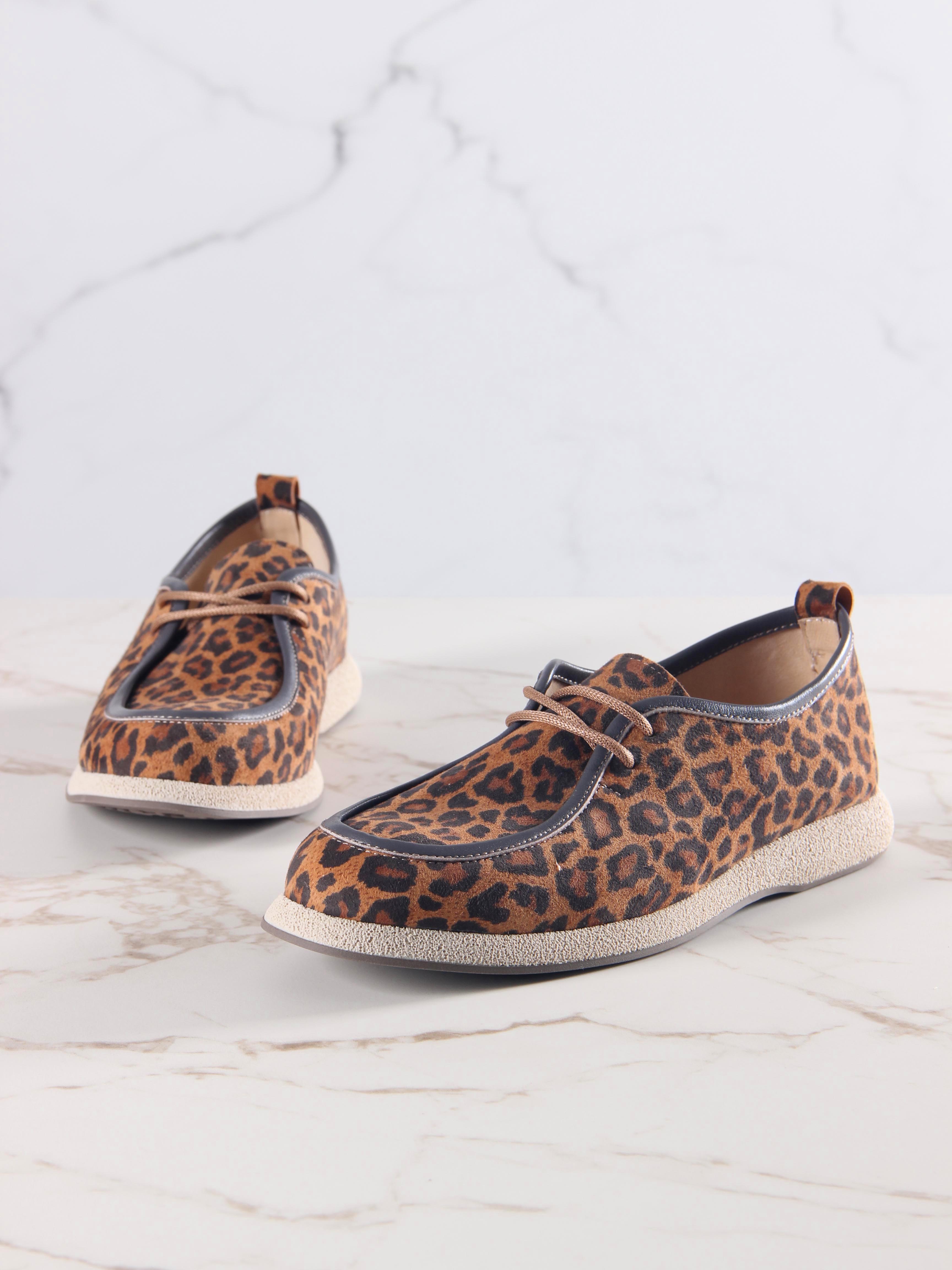 картинка Мокасины ED'ART 191.1607'be. коричневый леопард замша от интернет магазина