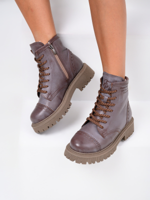 Ботинки ED'ART 319.taskana'ka. Вакса коричневая