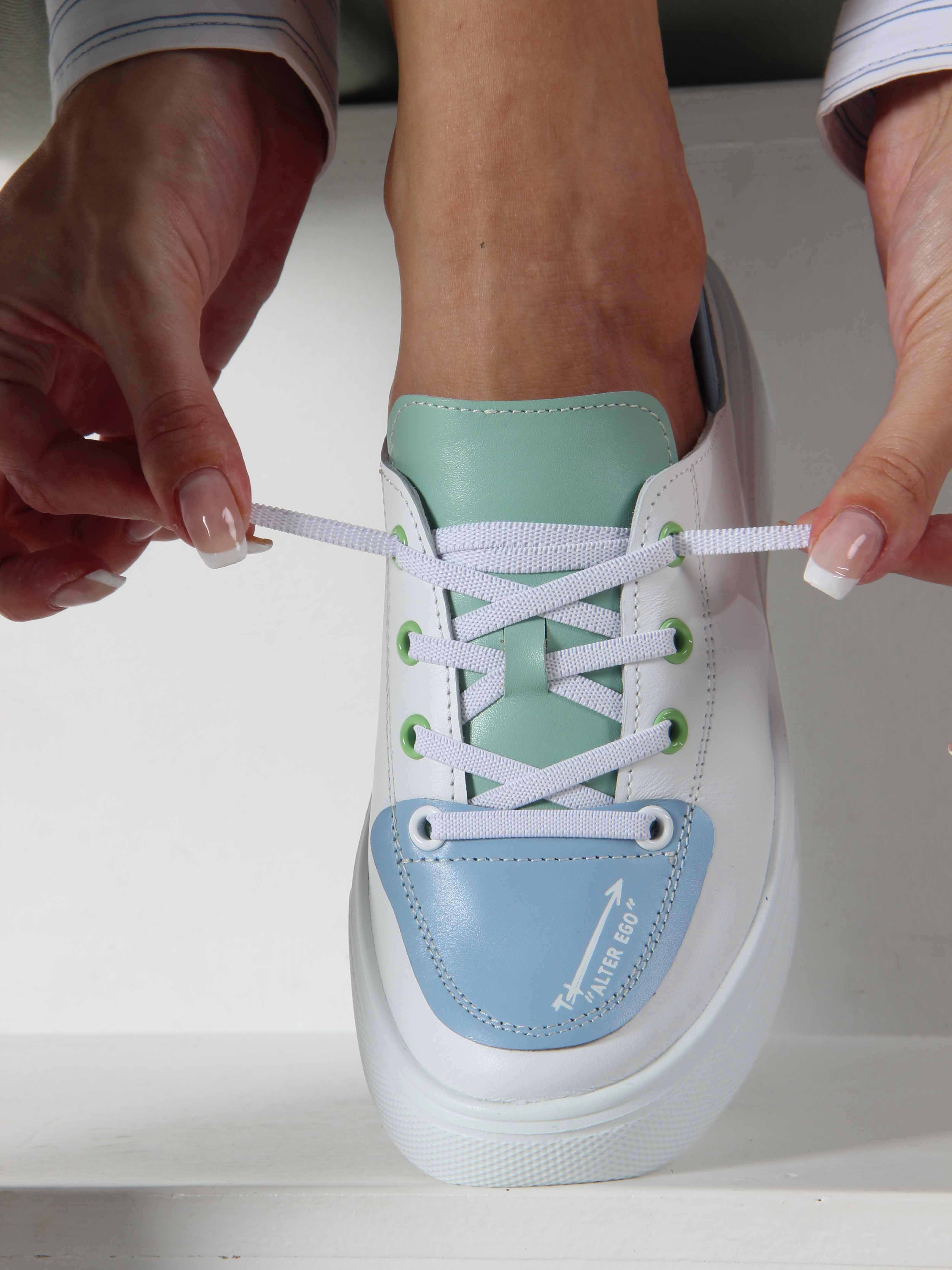 картинка Кеды ED'ART 163.LusiR2'w.Белый-голубой-мята от интернет магазина