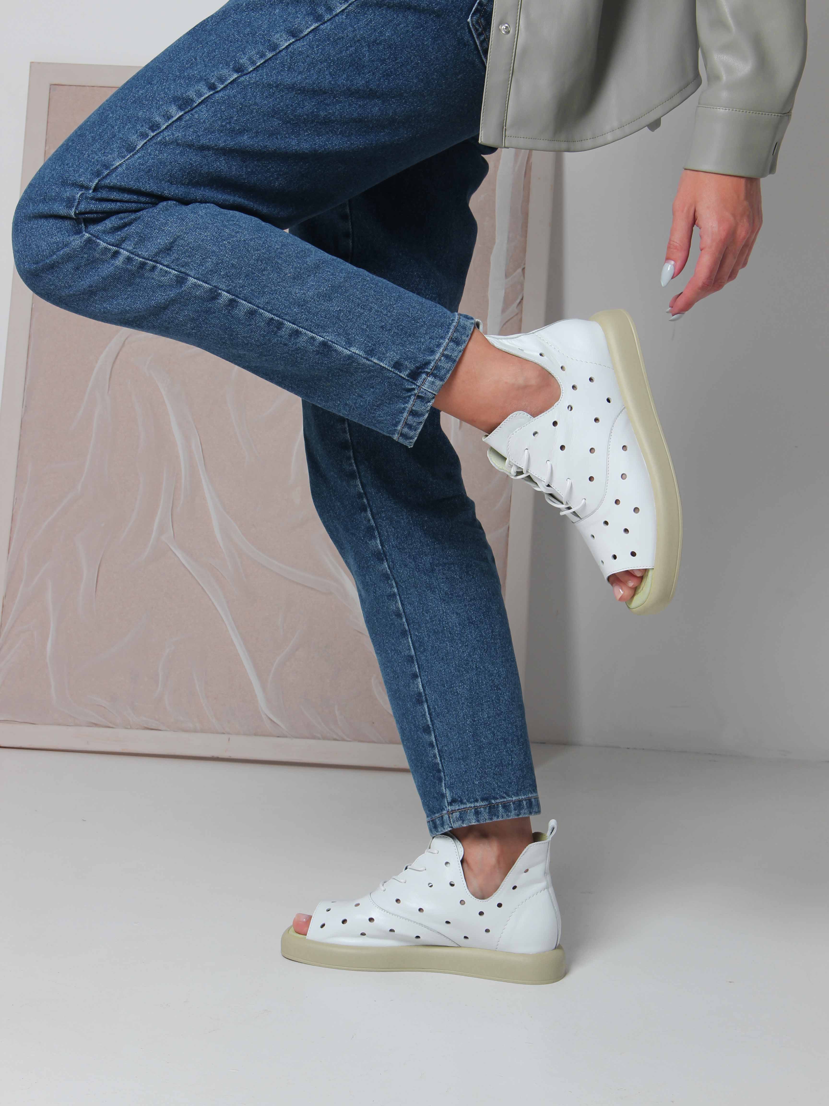 картинка Босоножки ED'ART 1059.0132'gr. Белый зеленый от интернет магазина