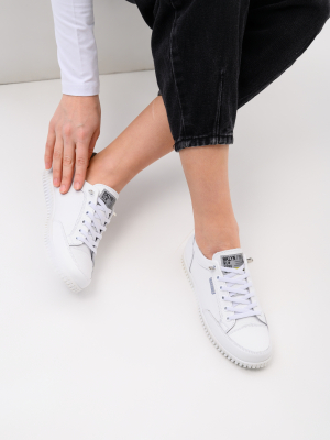 Кеды белые кожаные