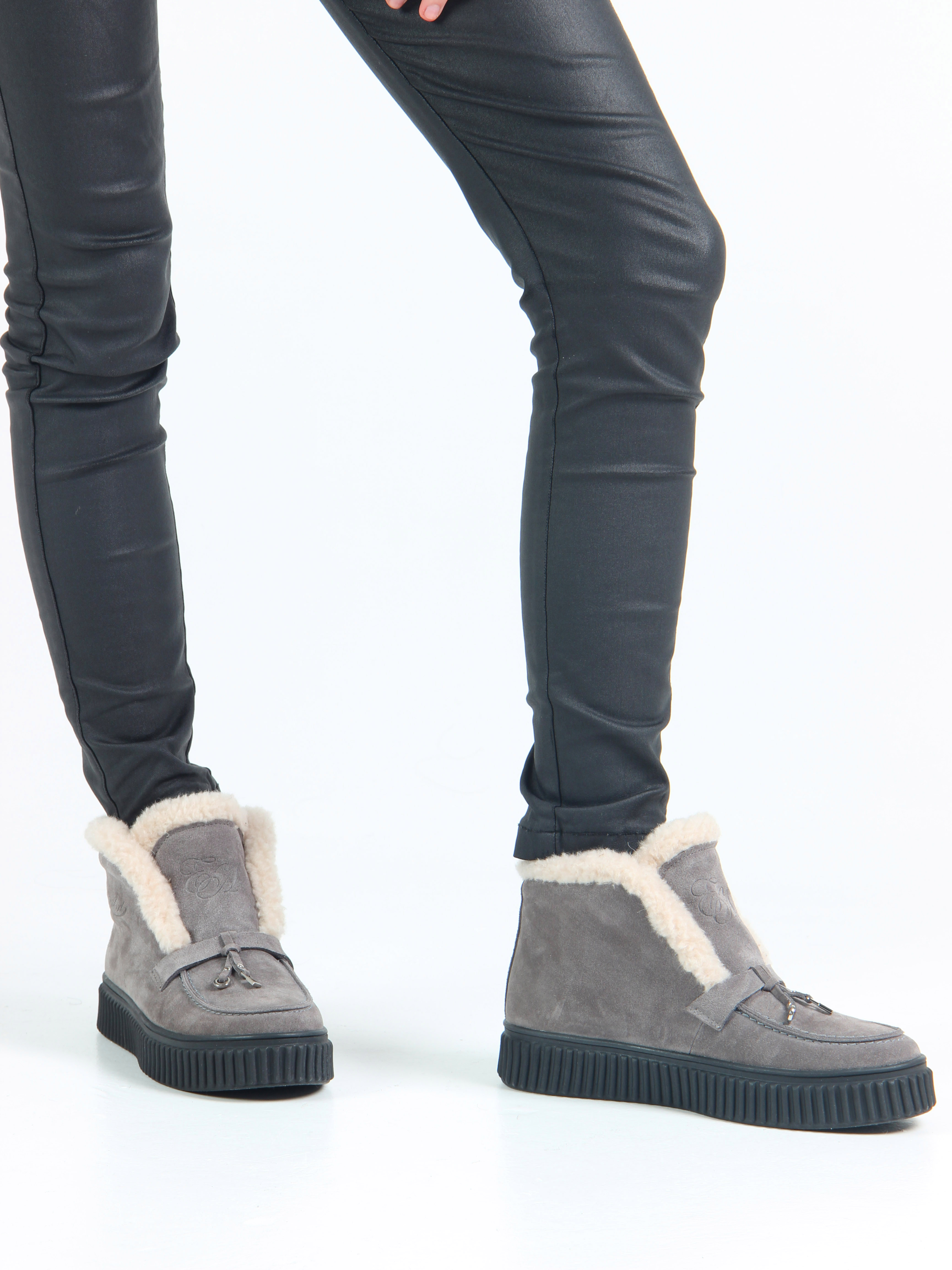 картинка Ботинки ED'ART 307.от11'bl. серый замок  замша от интернет магазина