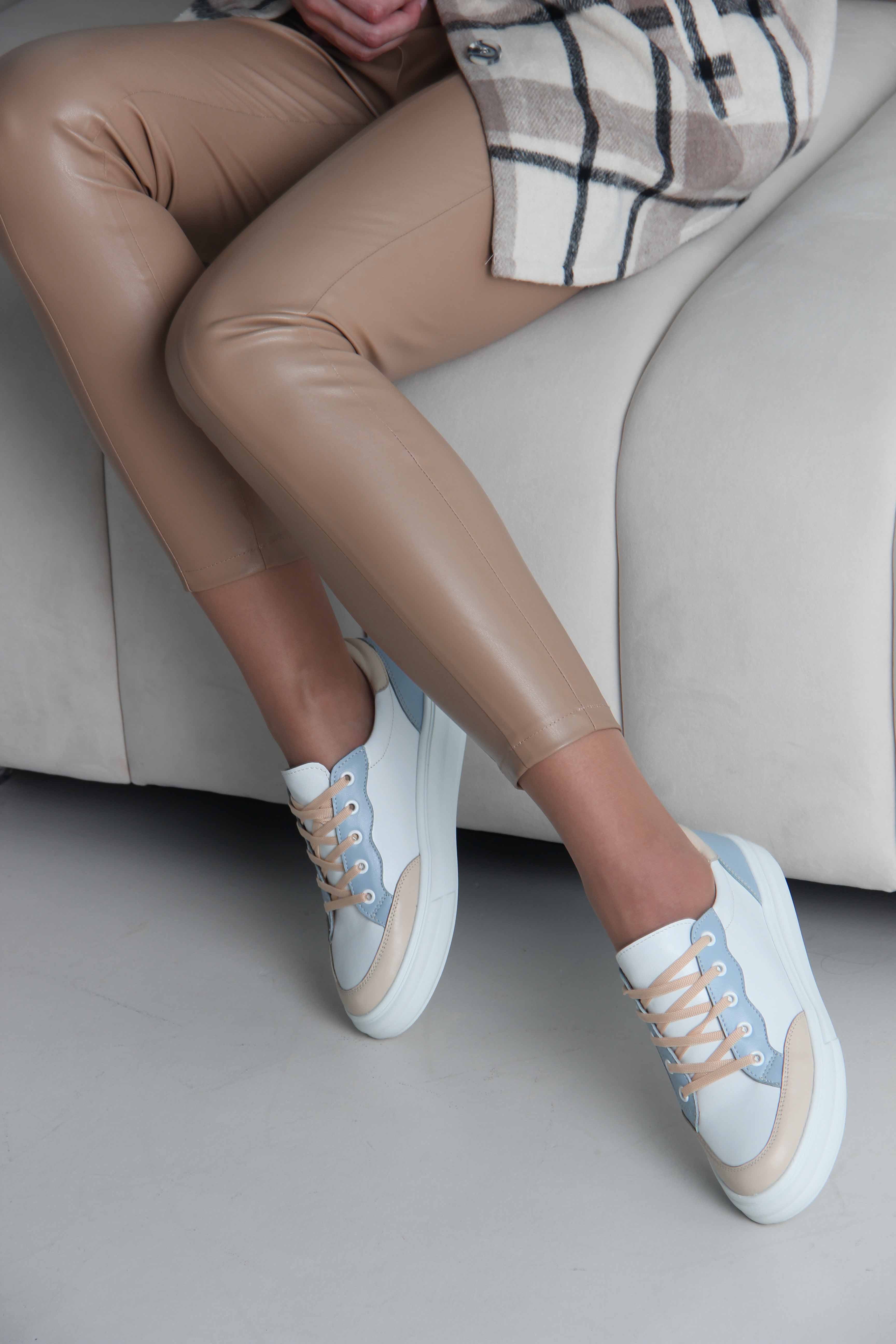 картинка Кеды ED'ART 148.lusi22'w. Белый-бежевый-голубой от интернет магазина