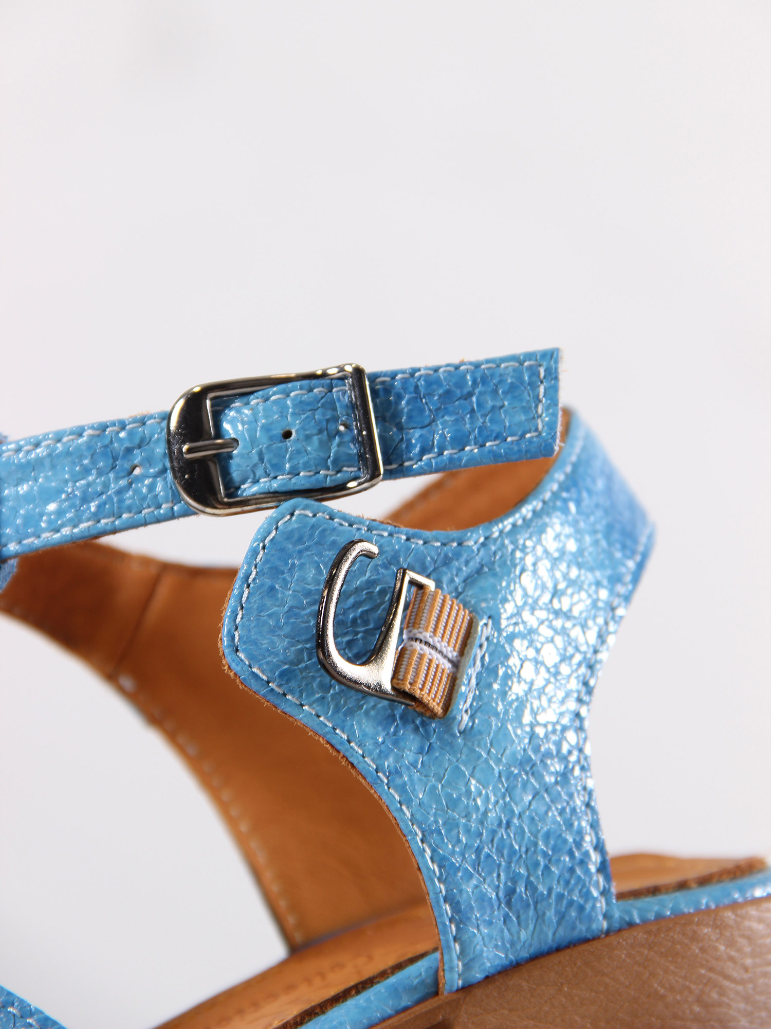 картинка Босоножки ED'ART 5038.23663'bе.Голубой наплак+голубая замша от интернет магазина