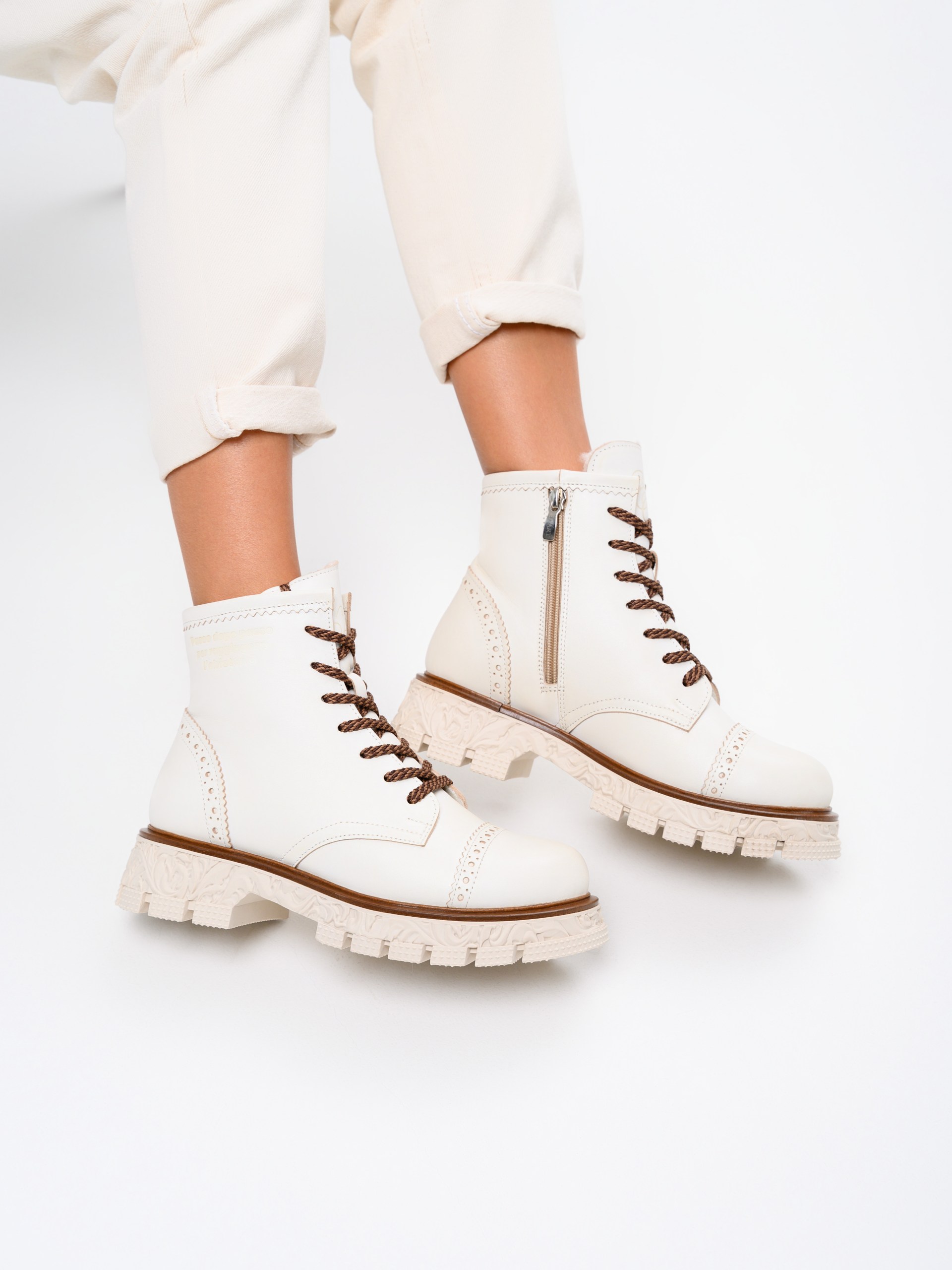 картинка Ботинки ED'ART 319.PODYUM141'w. Вакса белая от интернет магазина