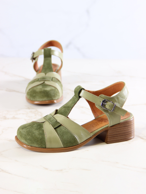 Босоножки зеленые