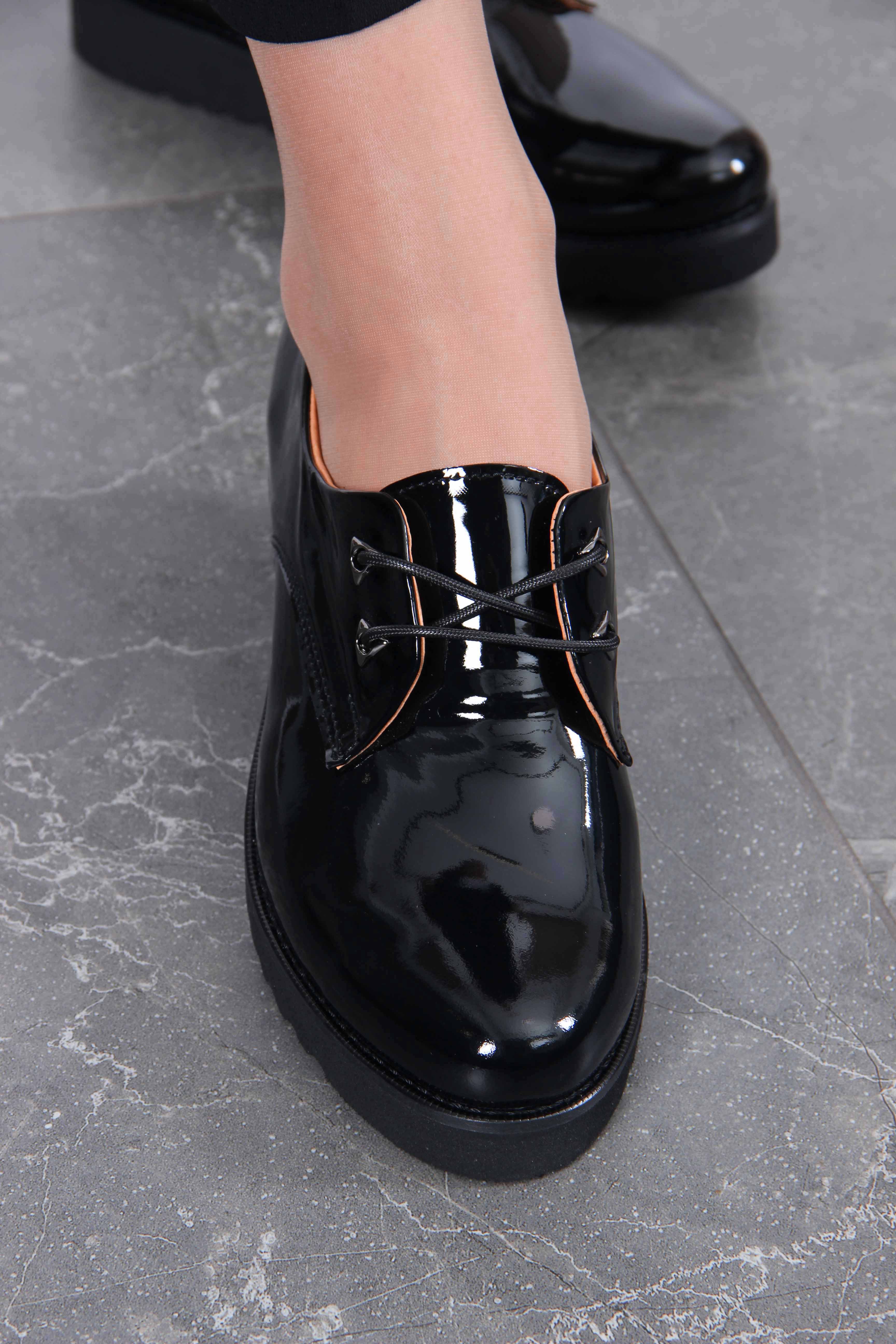 картинка Туфли полуботинки ED'ART 102.man'bl. Черный-лак от интернет магазина